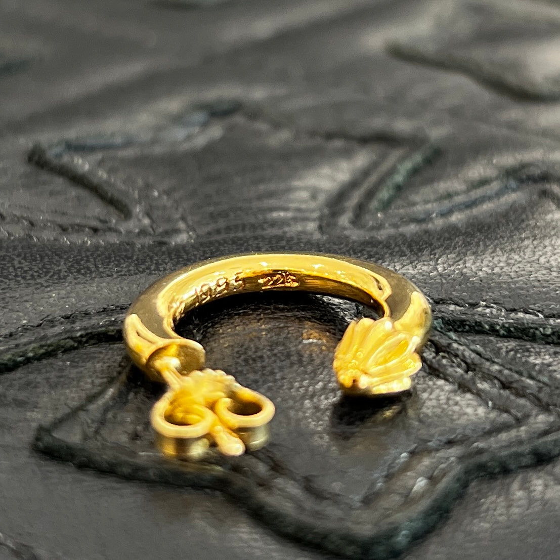 CHROME HEARTS 22K PLAIN Hoop Earrings クロムハーツ 22K プレーン フープ ピアス
