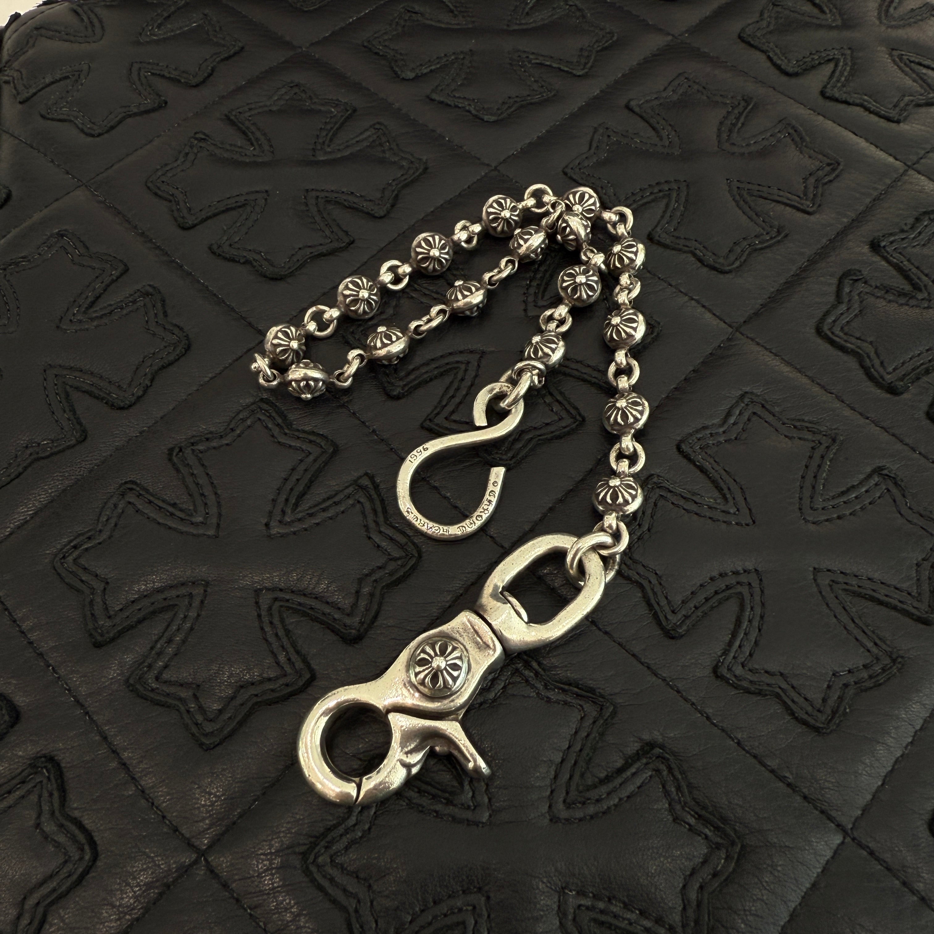 CHROME HEARTS 1 SHORT CLIP Cross Ball Wallet Chain クロムハーツ 1ショート クリップ クロスボール ウォレットチェーン