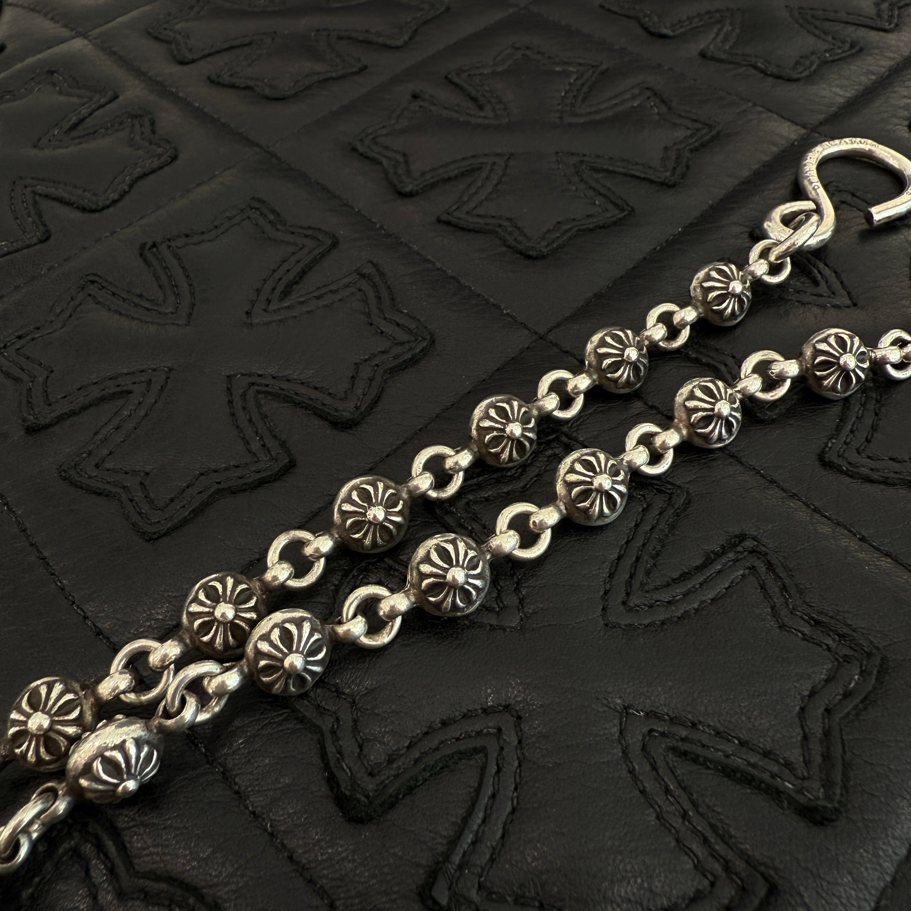 CHROME HEARTS 1 SHORT CLIP Cross Ball Wallet Chain クロムハーツ 1ショート クリップ クロスボール ウォレットチェーン