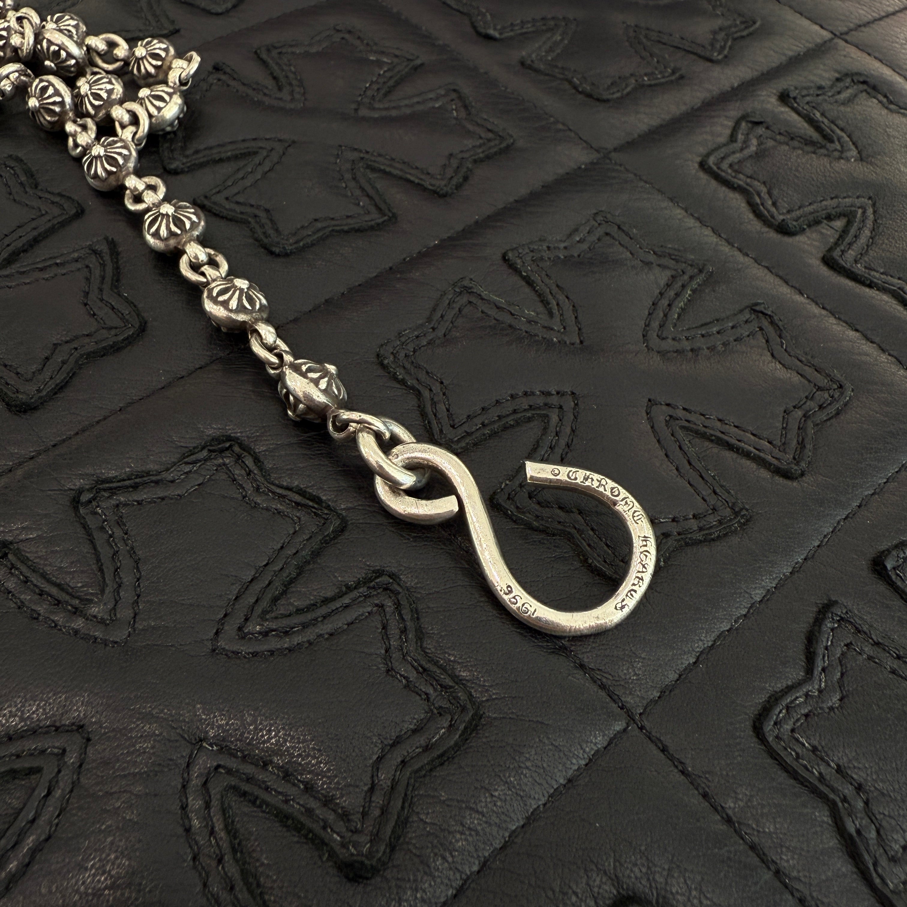 CHROME HEARTS 1 SHORT CLIP Cross Ball Wallet Chain クロムハーツ 1ショート クリップ クロスボール ウォレットチェーン