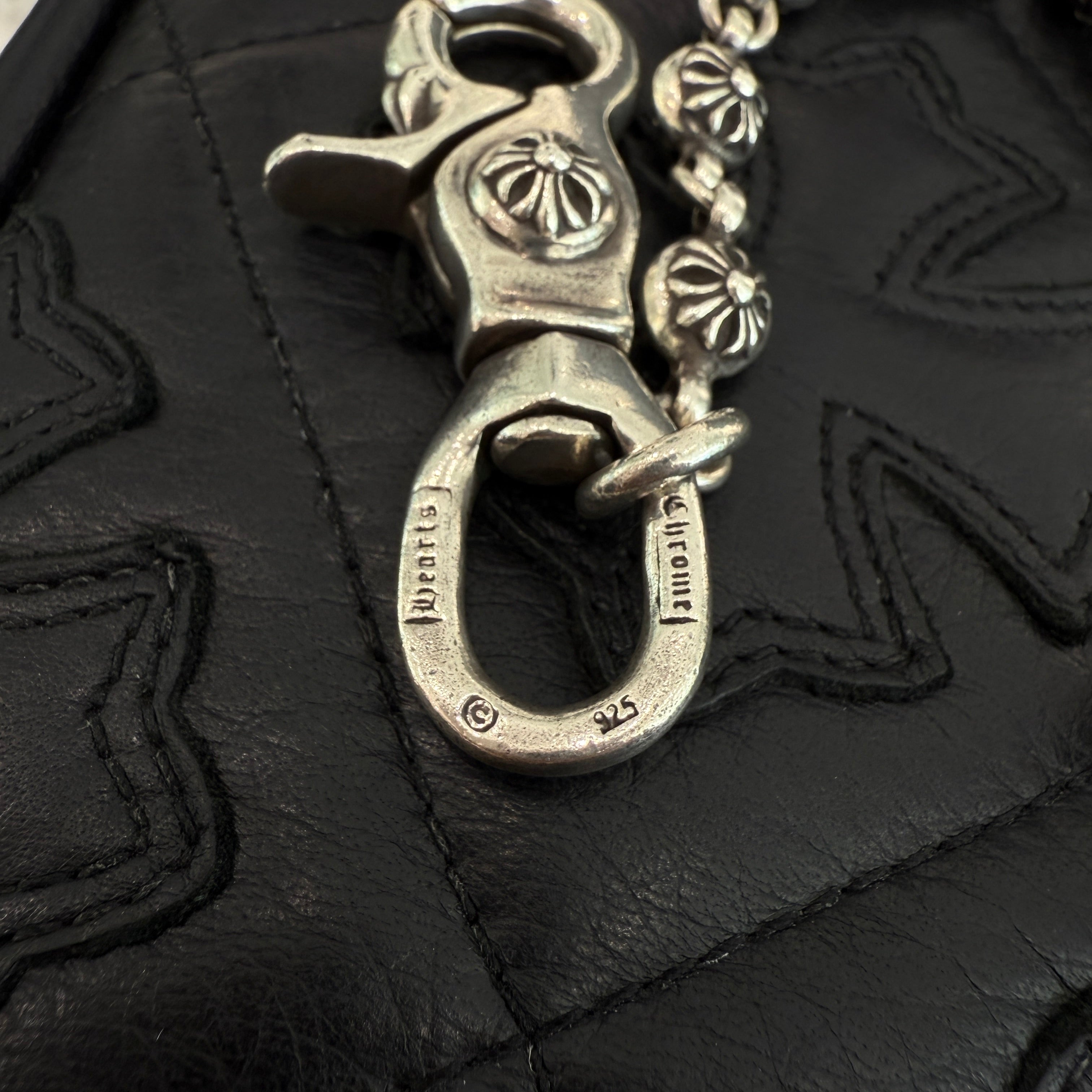 CHROME HEARTS 1 SHORT CLIP Cross Ball Wallet Chain クロムハーツ 1ショート クリップ クロスボール ウォレットチェーン