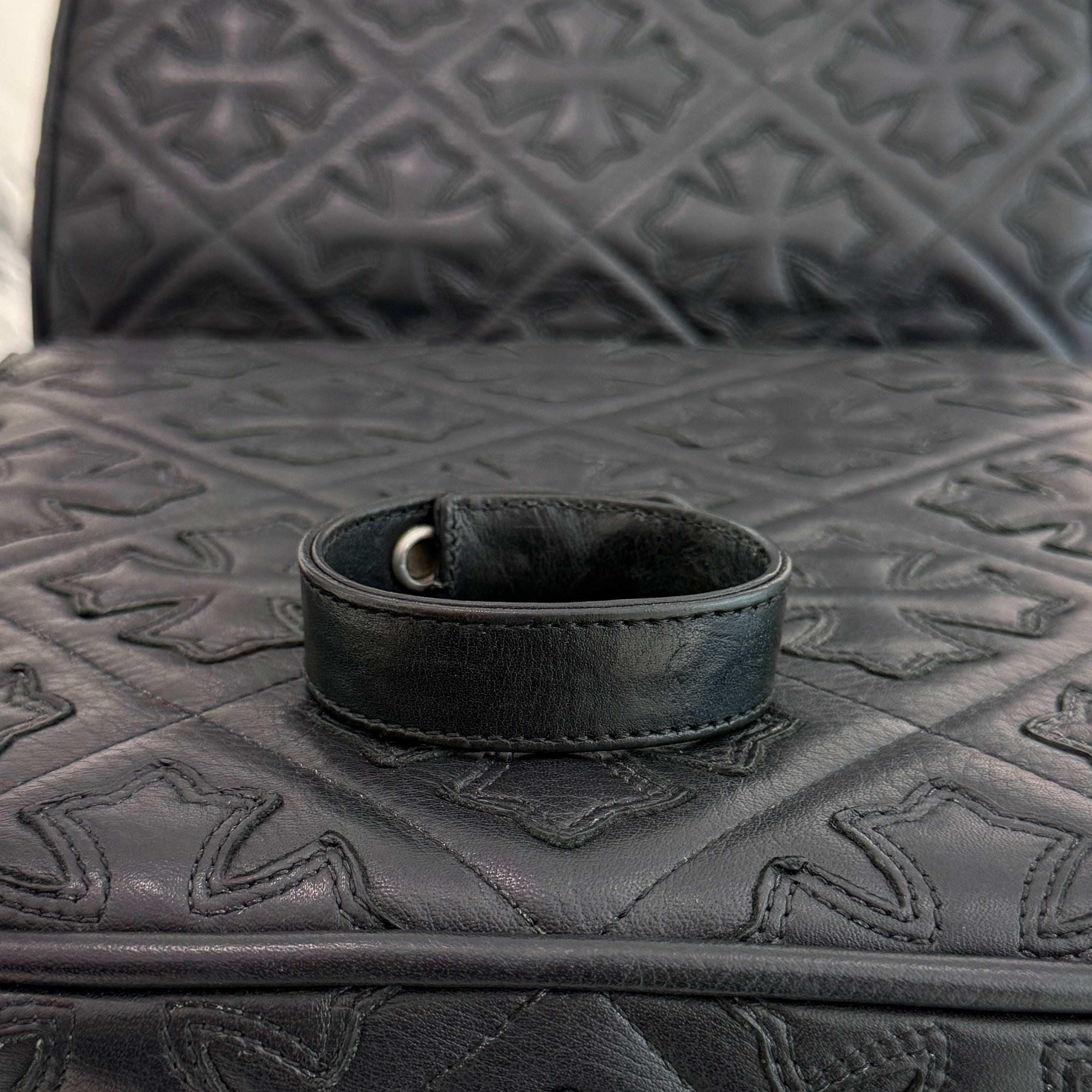 CHROME HEARTS BS Flare 3BTN 2SNP LEATHER BRACELET クロムハーツ BSフレア 3ボタン 2スナップ レザーブレスレット