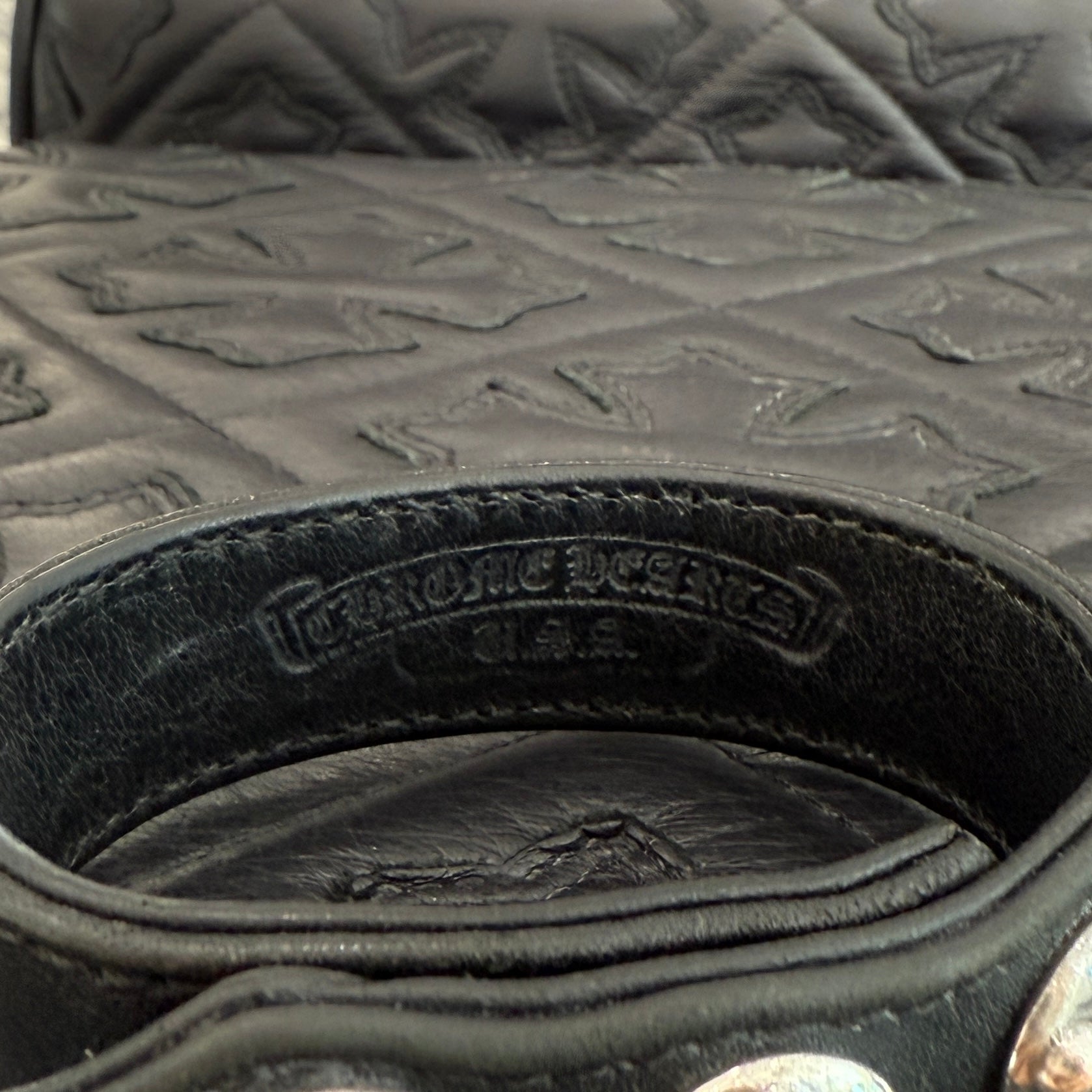 CHROME HEARTS BS Flare 3BTN 2SNP LEATHER BRACELET クロムハーツ BSフレア 3ボタン 2スナップ レザーブレスレット