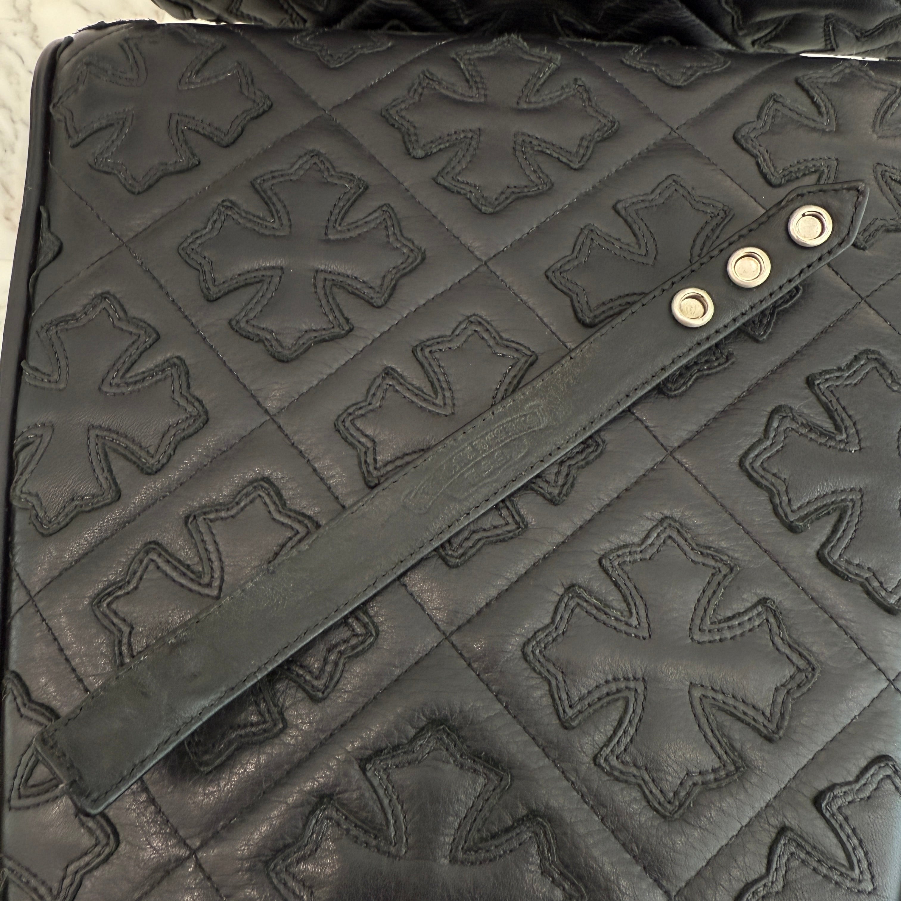 CHROME HEARTS BS Flare 3BTN 2SNP LEATHER BRACELET クロムハーツ BSフレア 3ボタン 2スナップ レザーブレスレット