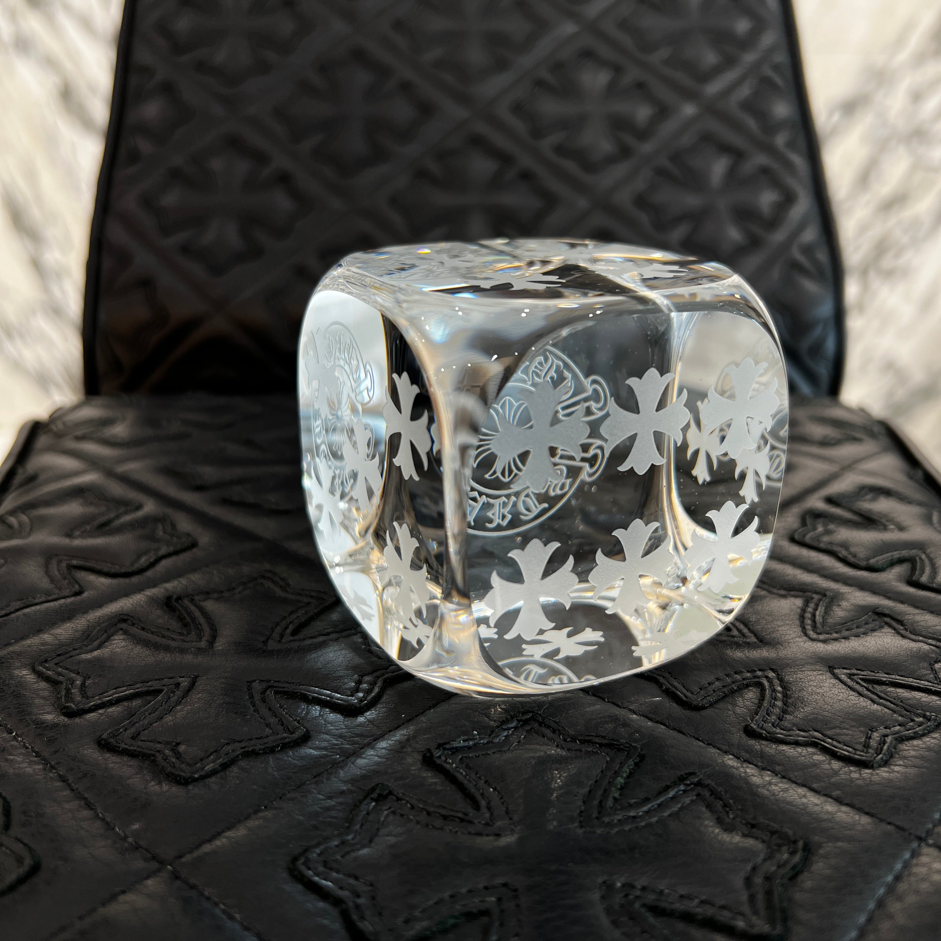 極美品 Baccarat バカラ クリスタル ペーパーウェイト クロムハーツ CHROME HEARTS × Baccarat Crystal Paperweight クロムハーツ