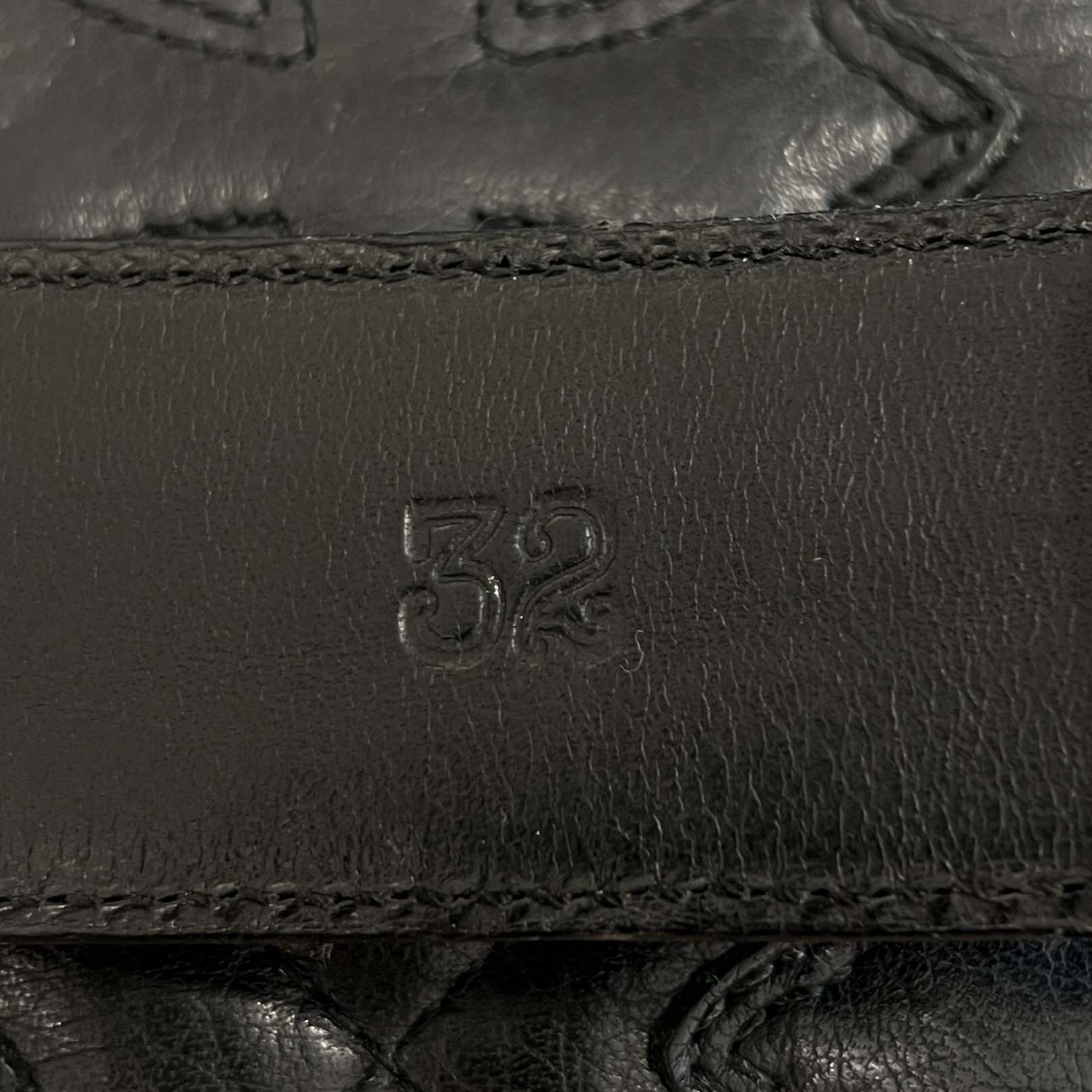 CHROME HEARTS 1.5 STRAP Horseshoe Rivet Leather Belt Size 32 クロムハーツ 1.5ストラップ ホースシューリベット レザーベルト サイズ32