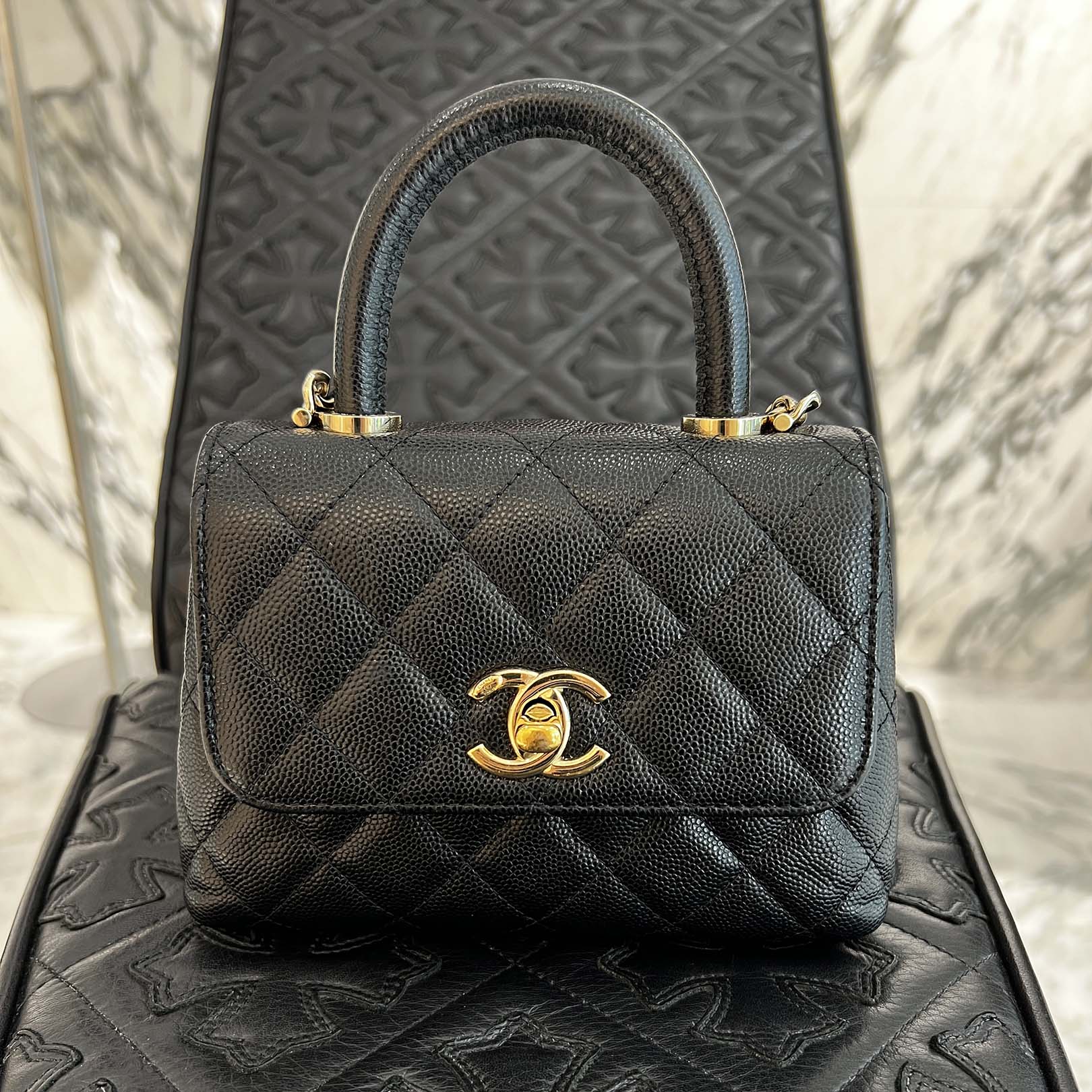CHANEL COCO Handle Micro Leather Shoulder Bag シャネル ココハンドル マイクロ レザーショルダーバッグ