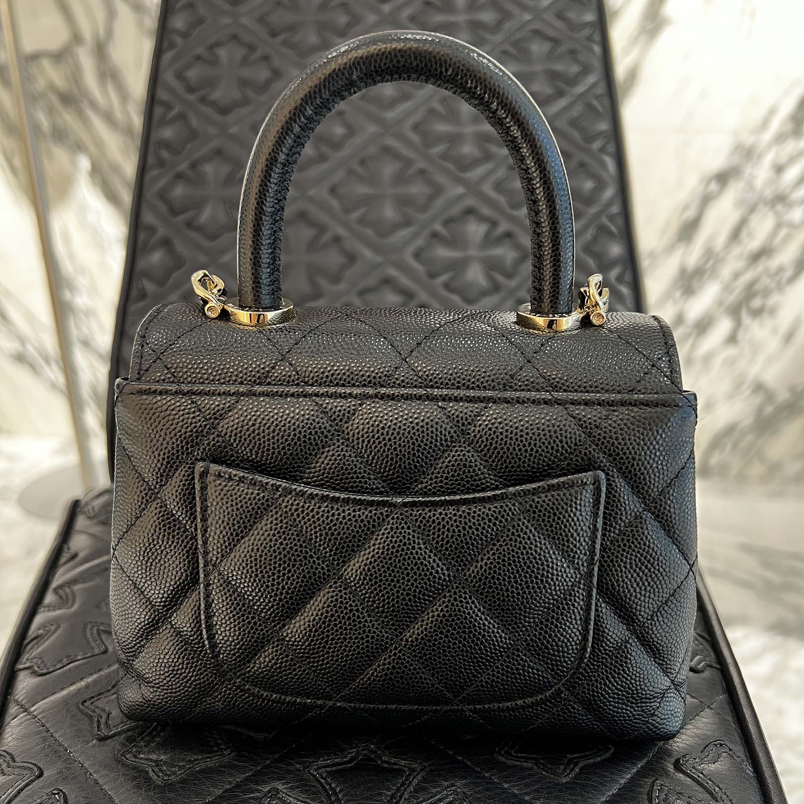 CHANEL COCO Handle Micro Leather Shoulder Bag シャネル ココハンドル マイクロ レザーショルダーバッグ