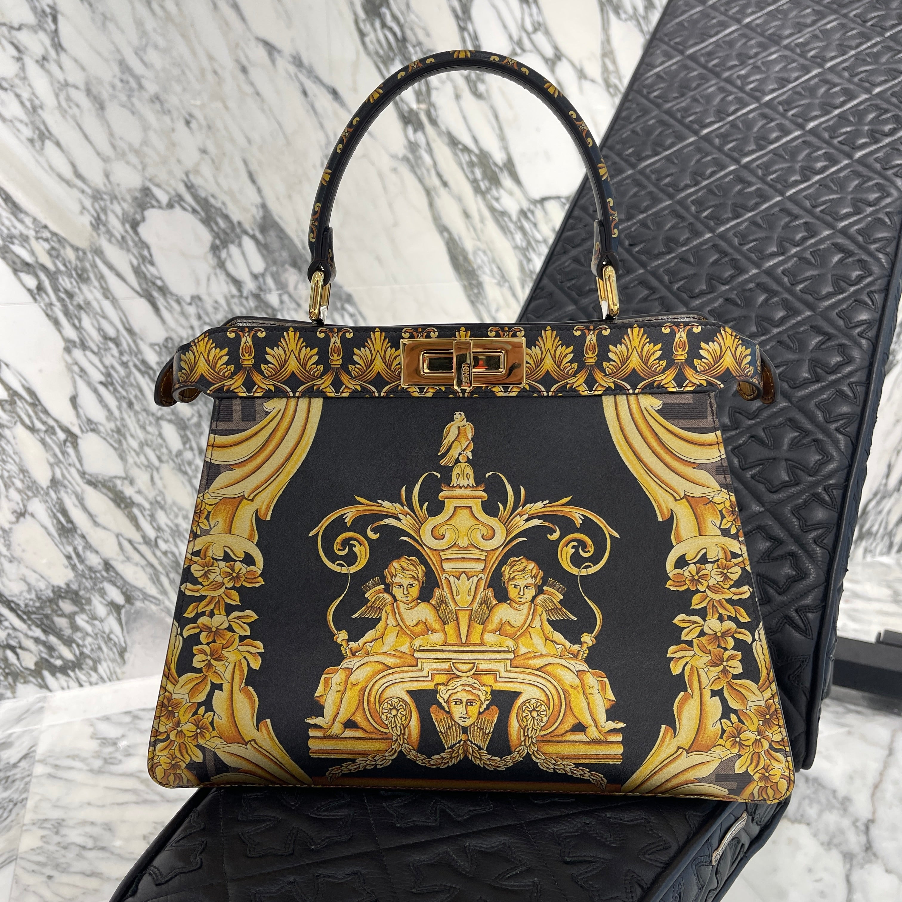 FENDI × VERSACE 2022SS FENDACE Peekaboo Bag 8BN321 フェンディ × ヴェルサーチェ フェンダーチェ ピーカブー バッグ