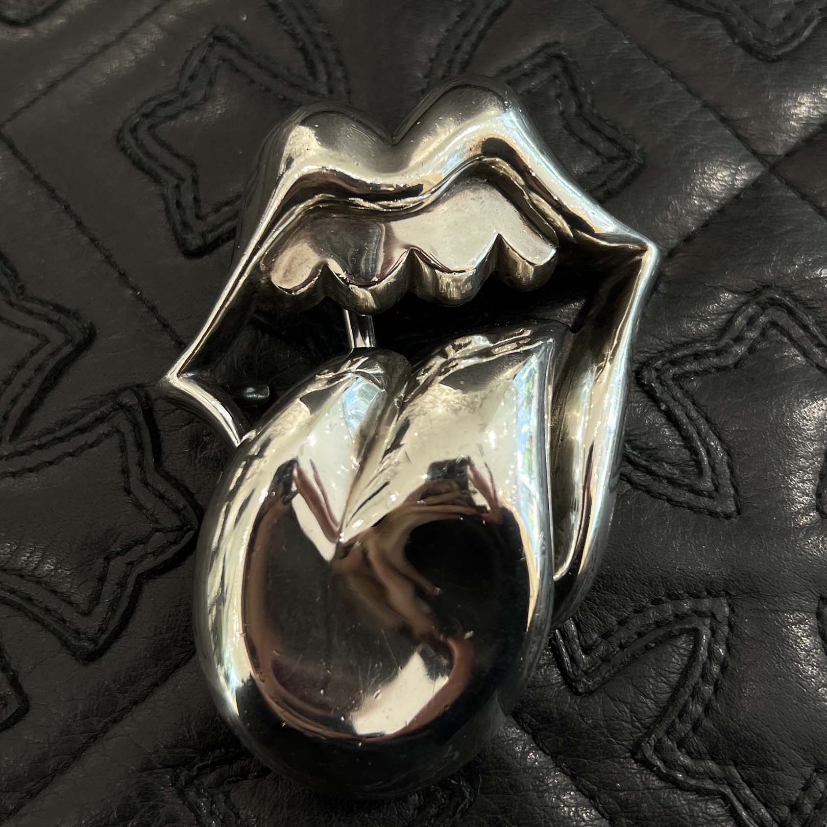 クロムハーツ　リップ&タン　ピアス　ローリングストーンズ CHROME HEARTS × The Rolling Stones Lip And Tongue Silver Buckle