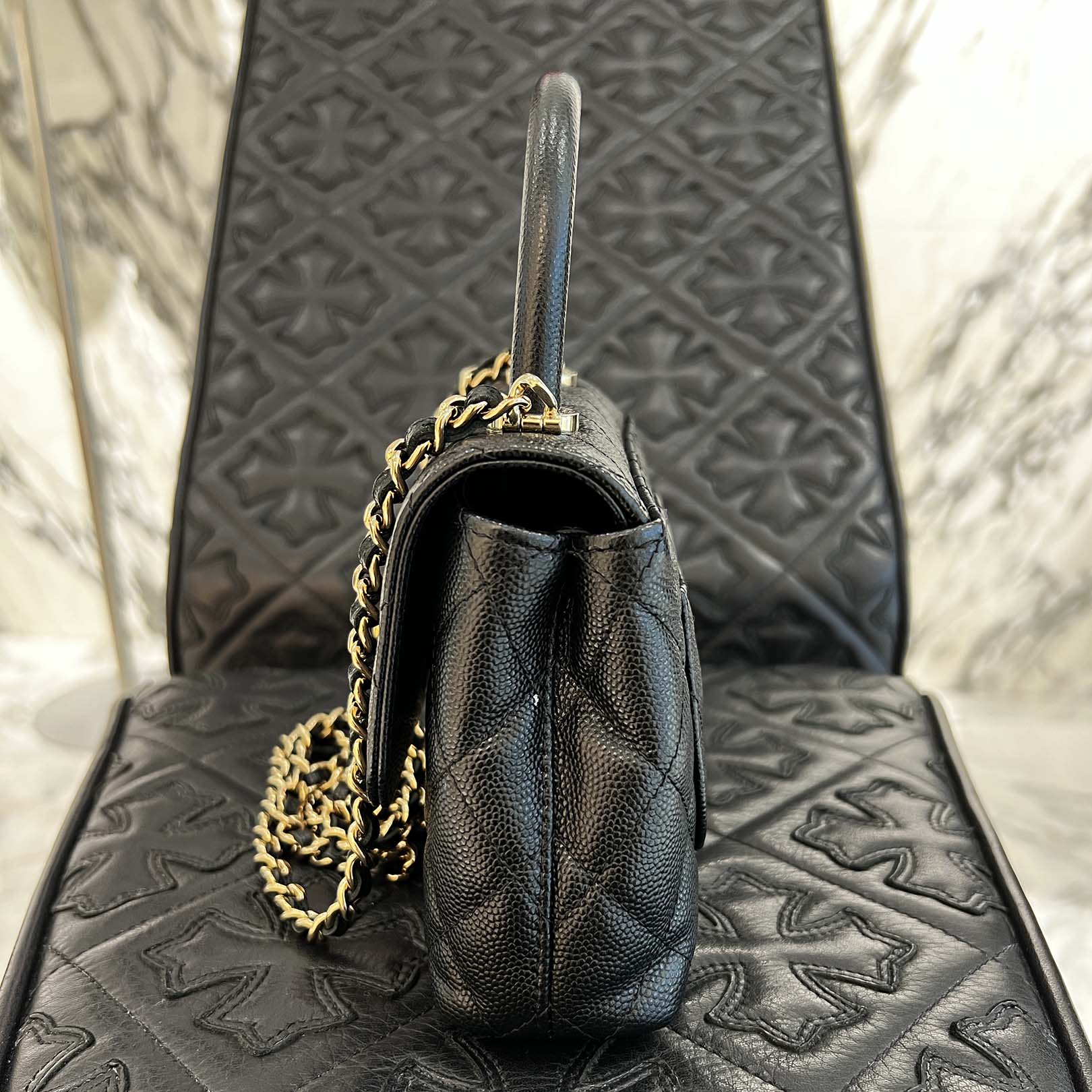 CHANEL COCO Handle Micro Leather Shoulder Bag シャネル ココハンドル マイクロ レザーショルダーバッグ