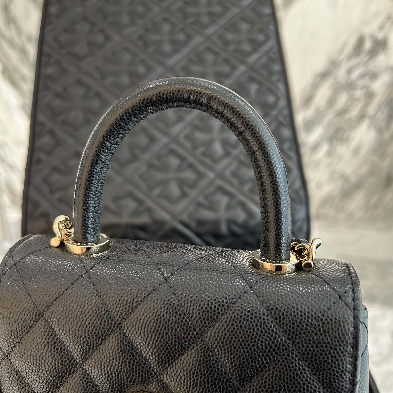 CHANEL COCO Handle Micro Leather Shoulder Bag シャネル ココ