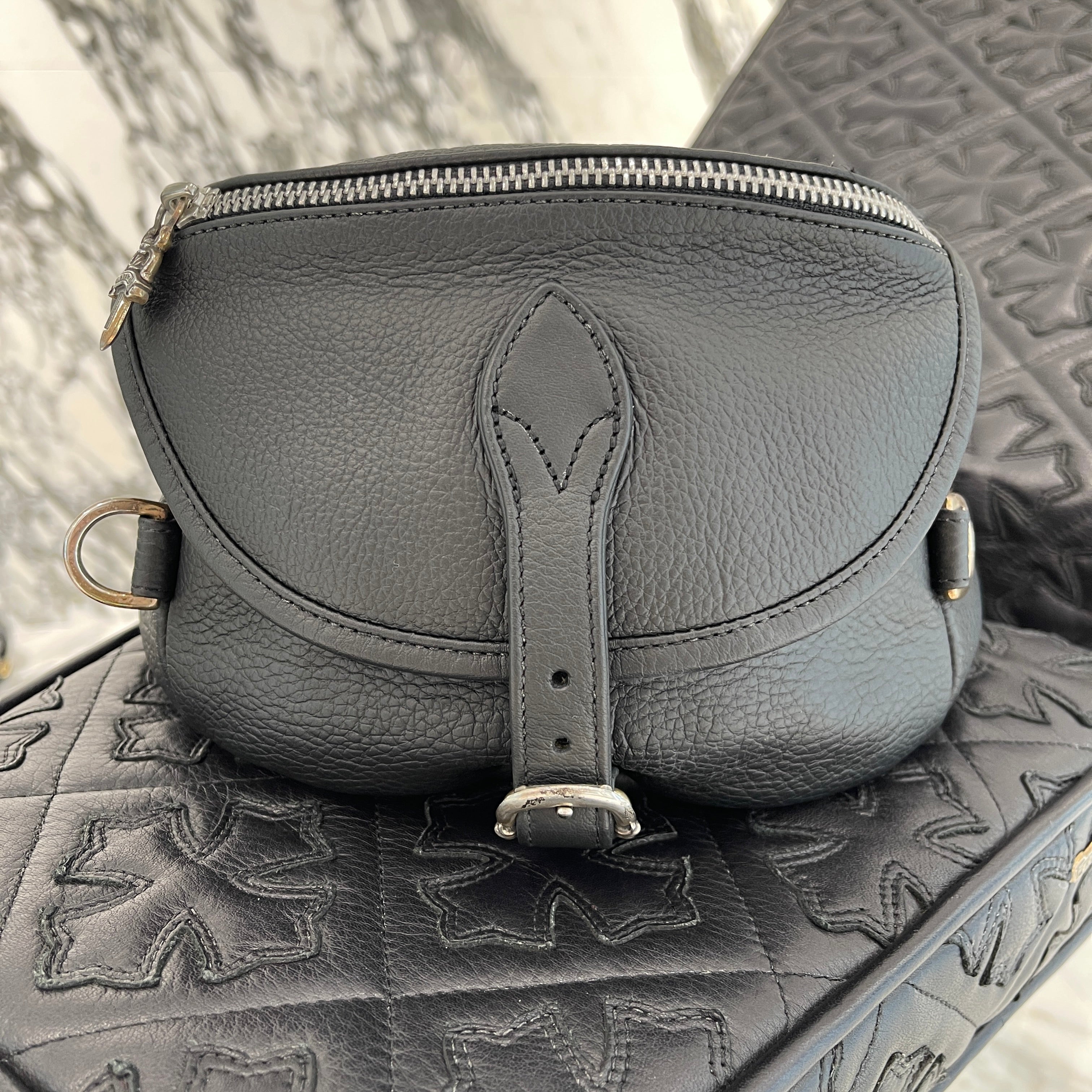 CHROME HEARTS 1 SNAT PACK MEDIUM LEATHER WAIST BAG クロムハーツ 1スナットパック ミディアムレザー ウェストバッグ