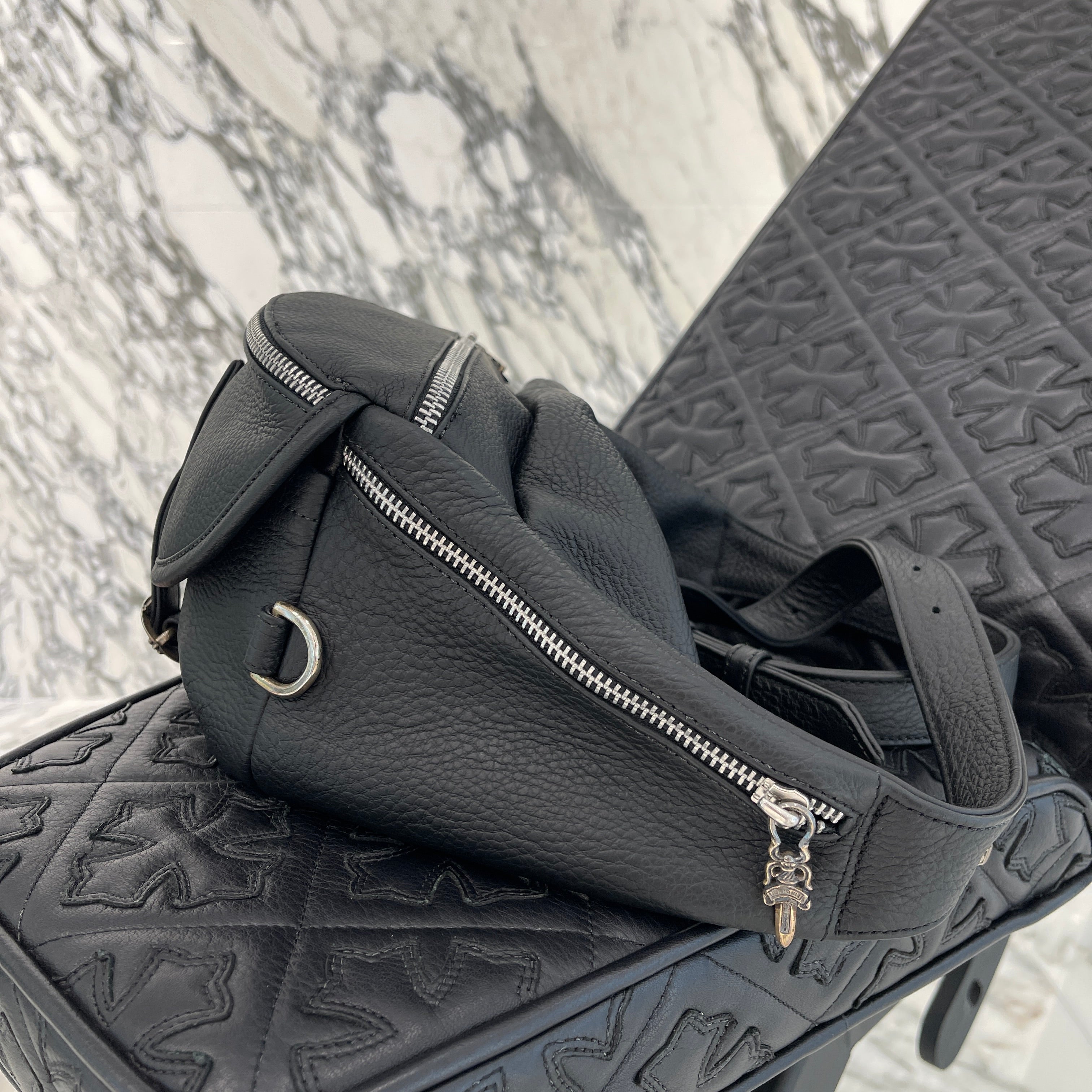 CHROME HEARTS 1 SNAT PACK MEDIUM LEATHER WAIST BAG クロムハーツ 1スナットパック ミディアムレザー ウェストバッグ