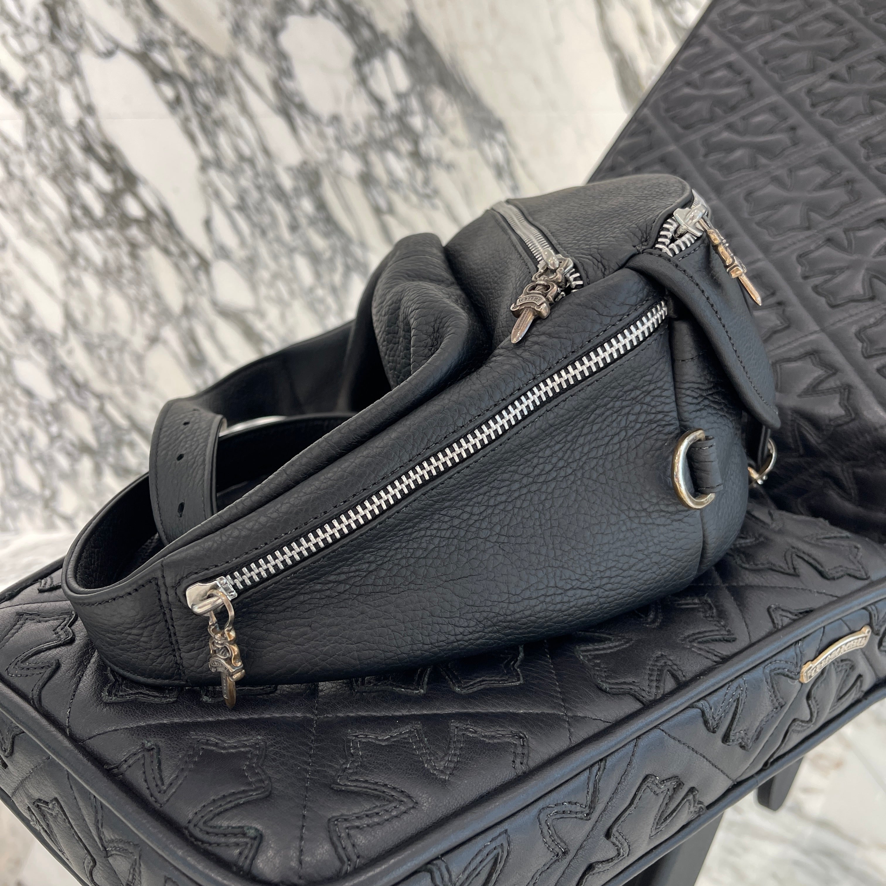 CHROME HEARTS 1 SNAT PACK MEDIUM LEATHER WAIST BAG クロムハーツ 1スナットパック ミディアムレザー ウェストバッグ