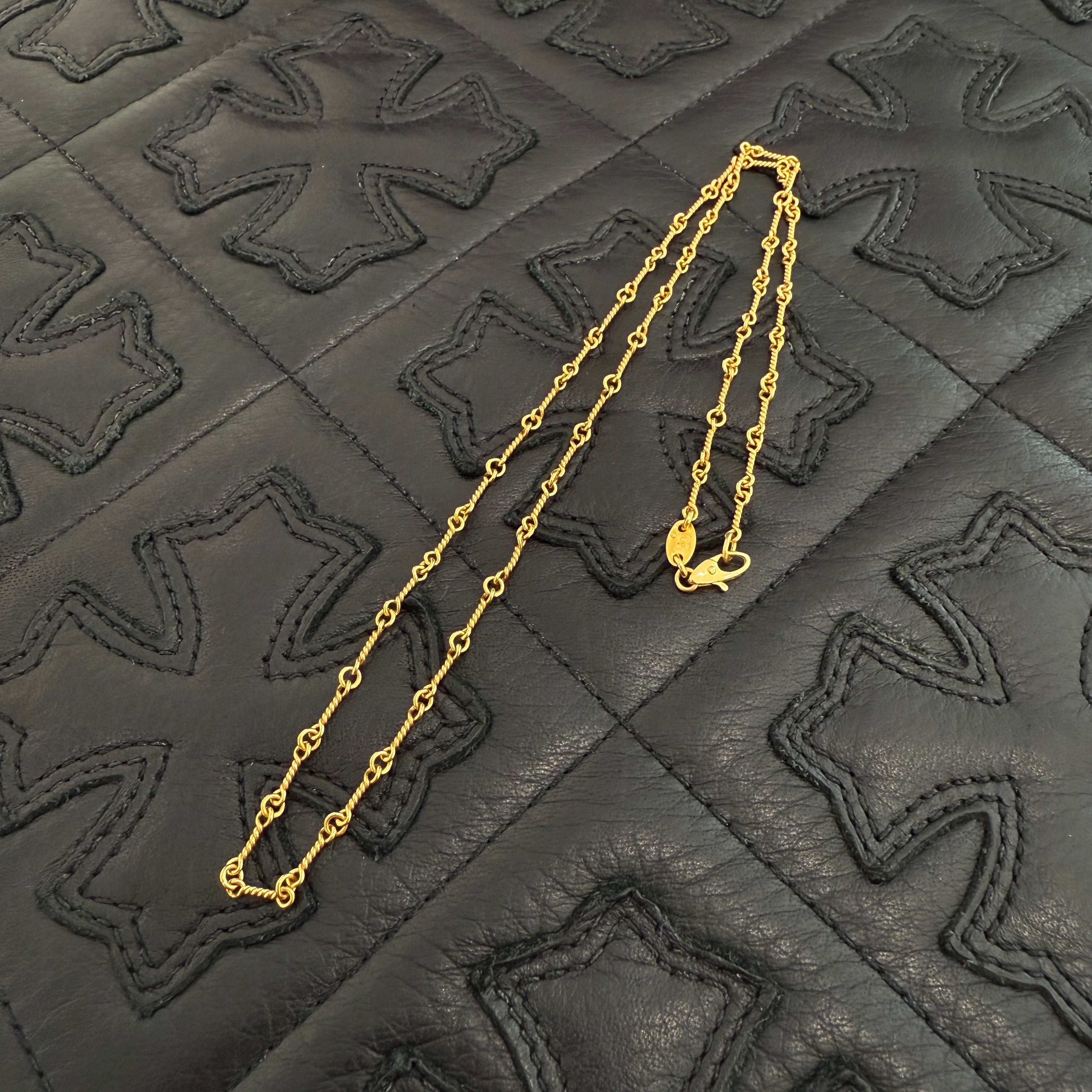 CHROME HEARTS 22K Twist Chain Necklace Size 18 Inch クロムハーツ 22K ツイストチェーン ネックレス サイズ18インチ