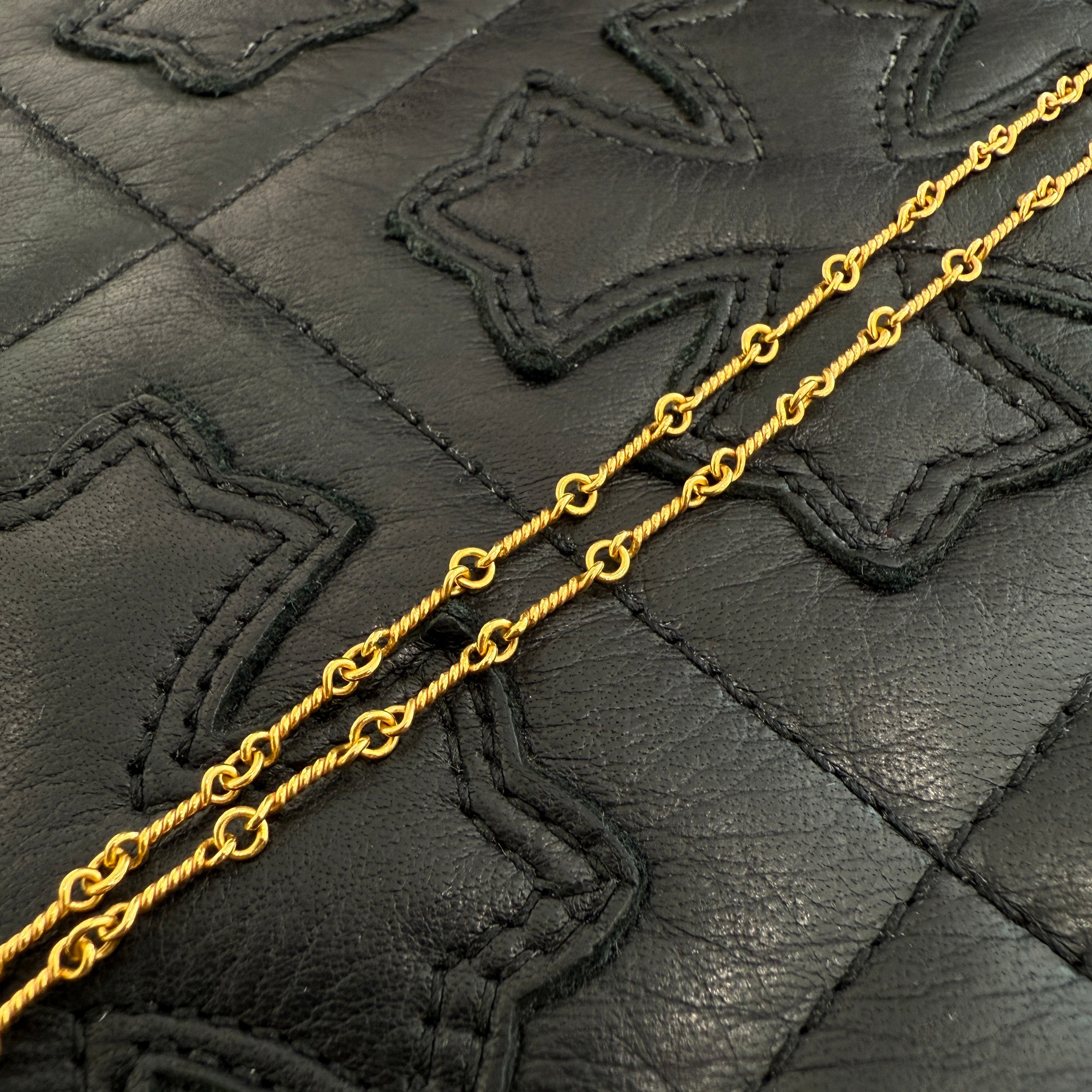 CHROME HEARTS 22K Twist Chain Necklace Size 18 Inch クロムハーツ 22K ツイストチェーン ネックレス サイズ18インチ