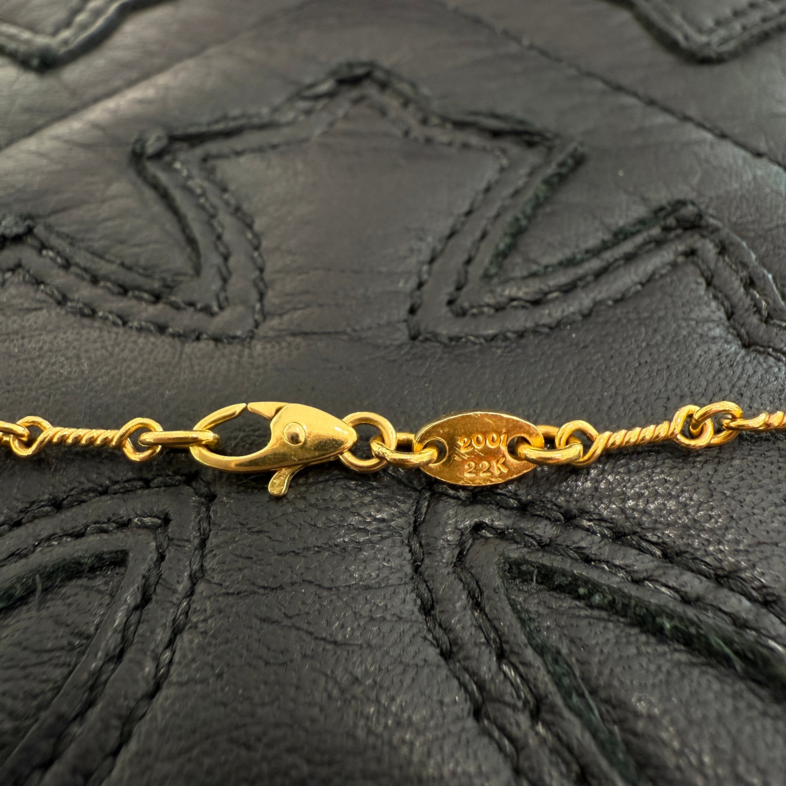 CHROME HEARTS 22K Twist Chain Necklace Size 18 Inch クロムハーツ 22K ツイストチェーン ネックレス サイズ18インチ