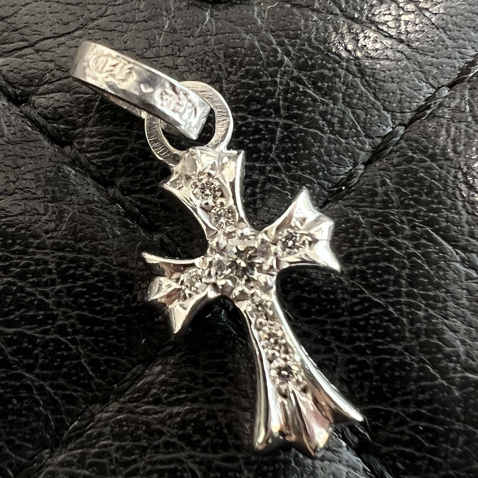 CHROME HEARTS 18K WG Baby Fat Charm Pave Diamond クロムハーツ 18K