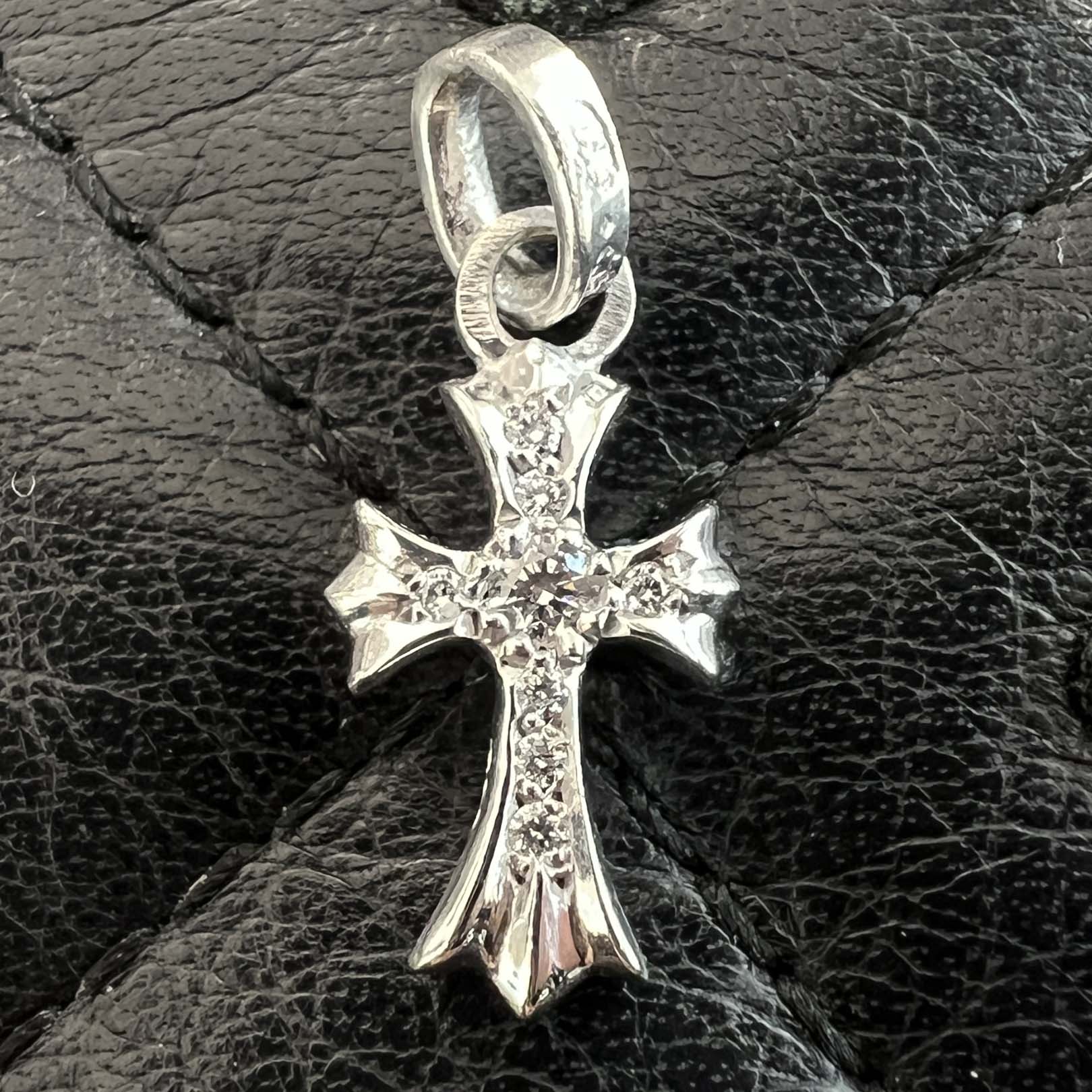 CHROME HEARTS 18K WG Baby Fat Charm Pave Diamond クロムハーツ 18K ホワイトゴールド ベビーファット チャーム パヴェダイヤ