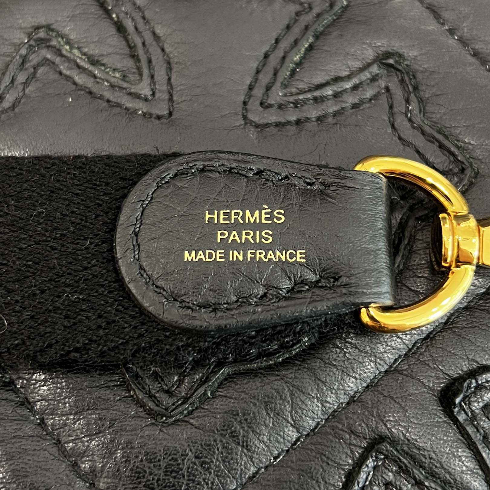 HERMES Evelyn Amazon TPM "NOIR" B刻印 エルメス エブリン アマゾン TPM "ノワール" レザーショルダーバッグ B刻印