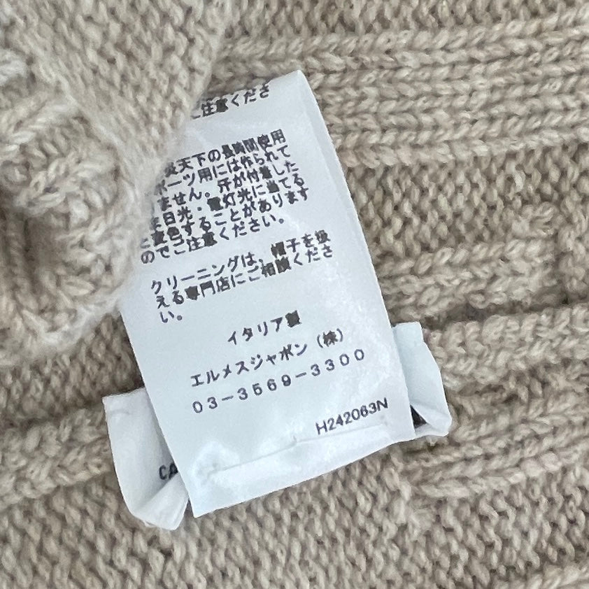 HERMES 2023AW Bonnet Winter Faubourg Beanie H242063NVBGLA Size L エルメス ボンネット ウィンター ファーブル ビーニー サイズL