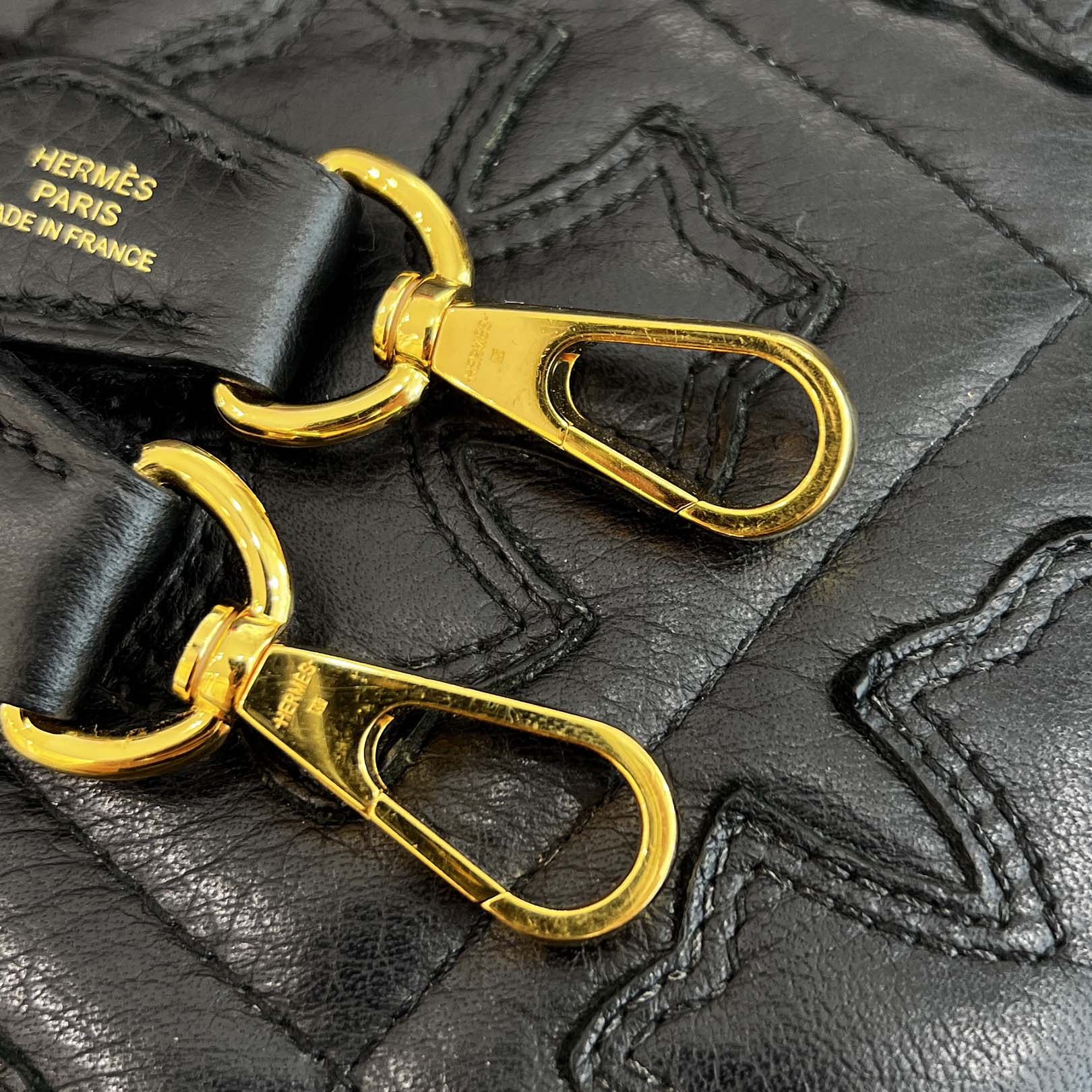 HERMES Evelyn Amazon TPM "NOIR" B刻印 エルメス エブリン アマゾン TPM "ノワール" レザーショルダーバッグ B刻印