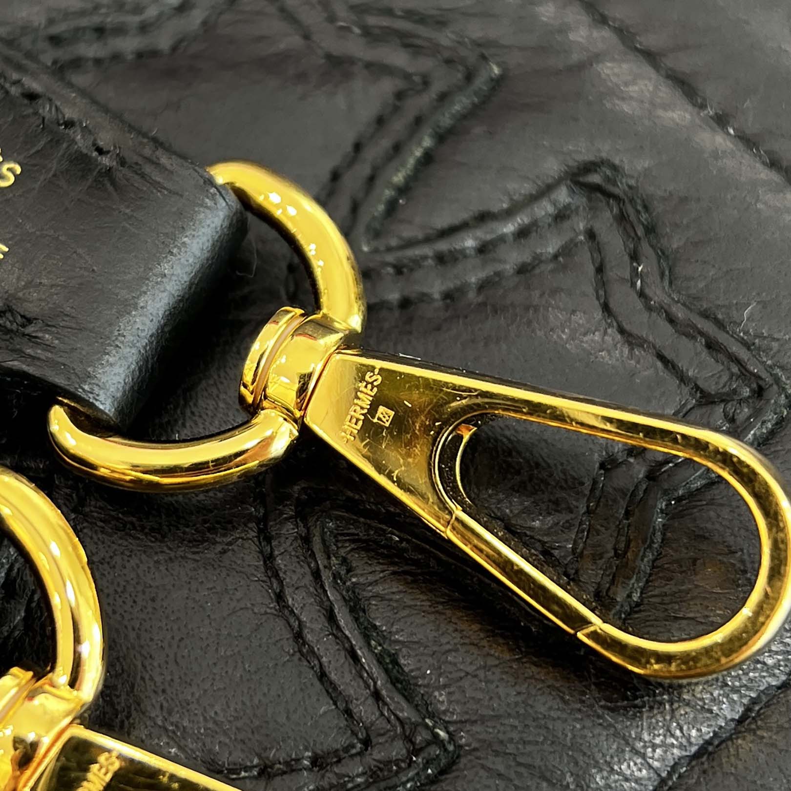 HERMES Evelyn Amazon TPM "NOIR" B刻印 エルメス エブリン アマゾン TPM "ノワール" レザーショルダーバッグ B刻印