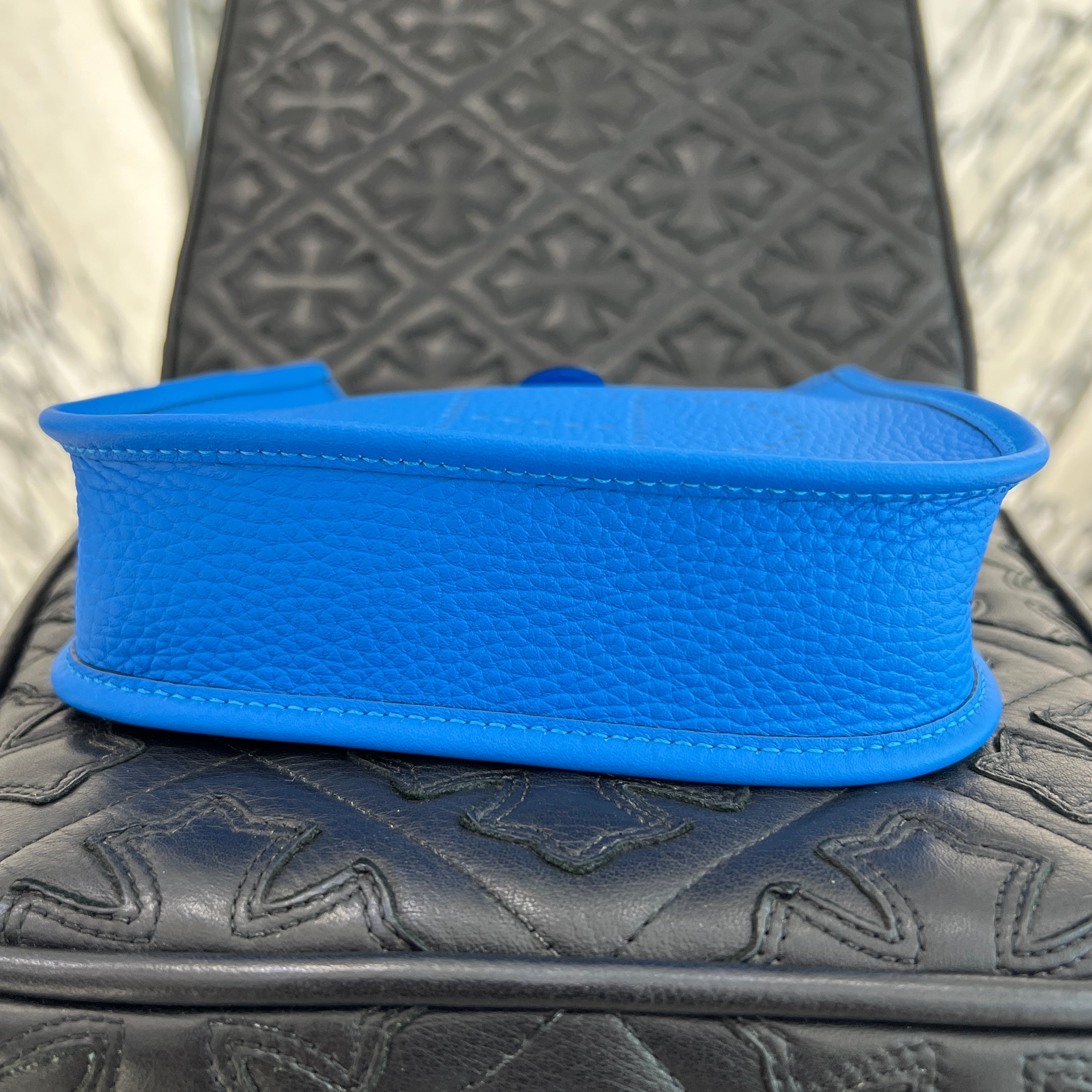 HERMES Evelyn TPM "Blue Royal" W刻印 エルメス エブリン TPM "ブルーロイヤル" レザーショルダーバッグ W刻印