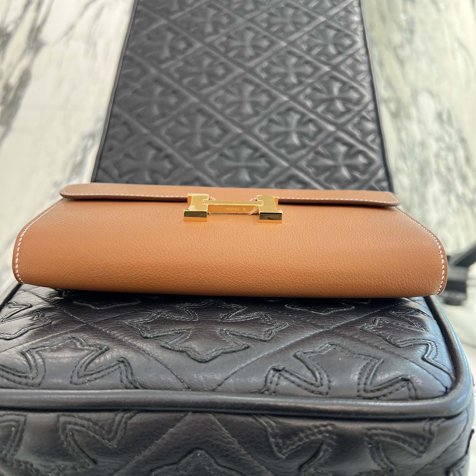 HERMES Constance To Go "GOLD" Leather Long Wallet K刻印 エルメス コンスタンス トゥ ゴー "ゴールド" レザーロングウォレット K刻印
