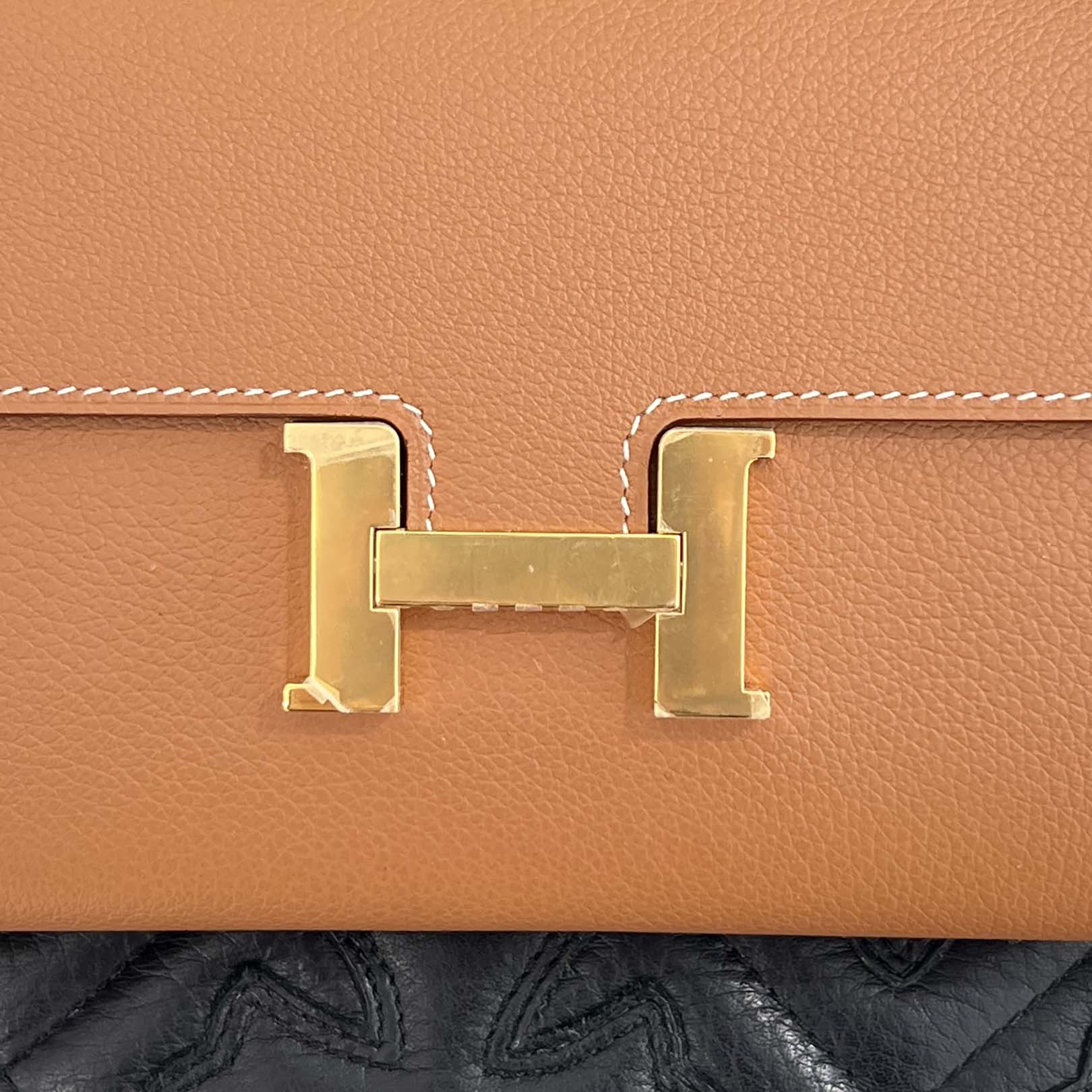 HERMES Constance To Go "GOLD" Leather Long Wallet K刻印 エルメス コンスタンス トゥ ゴー "ゴールド" レザーロングウォレット K刻印