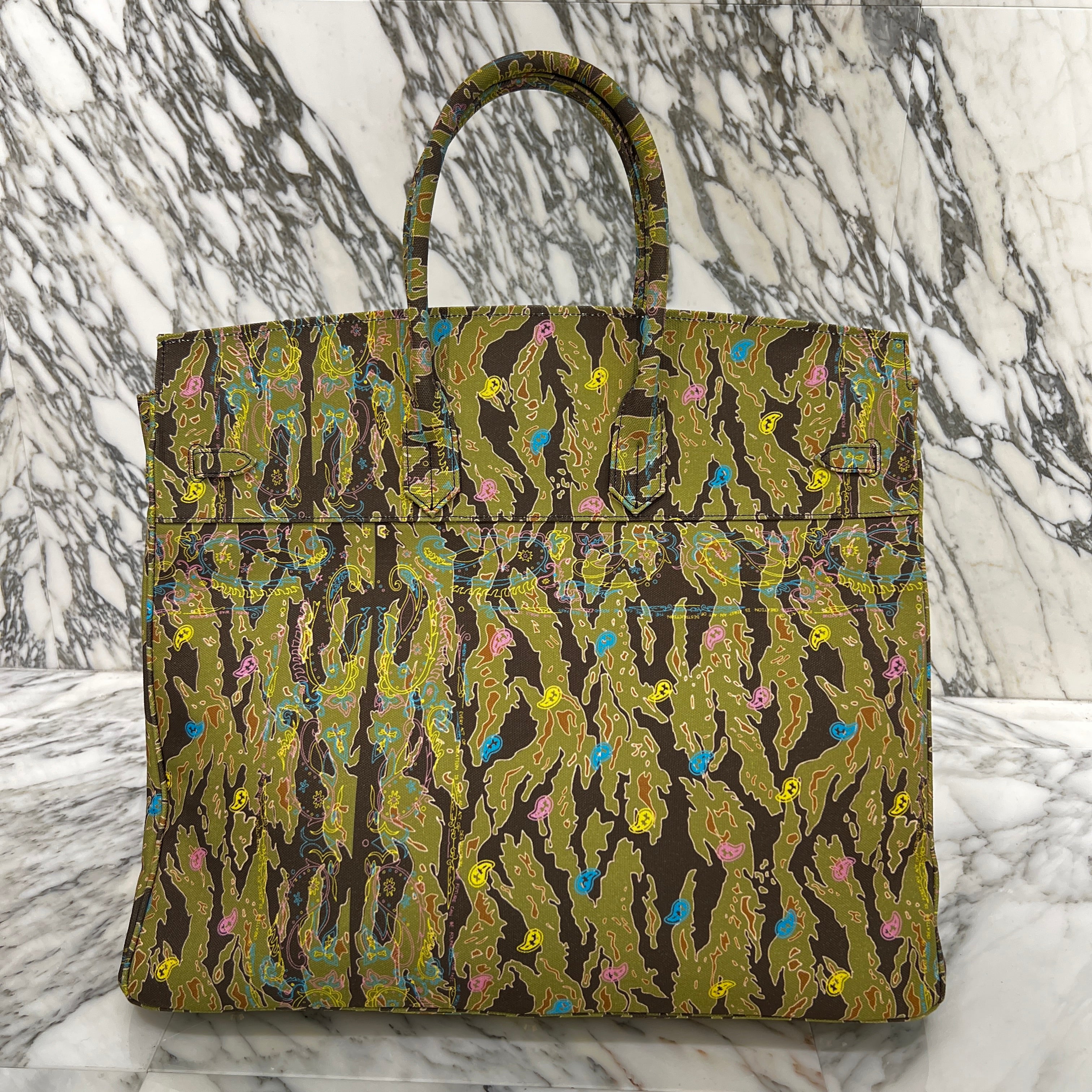 THE WORLD IS YOURS Paisley Camouflage All Over Pattern Handbag ザ ワールド イズ ユアーズ ペイズリー カモフラージュ総柄 ハンドバッグ