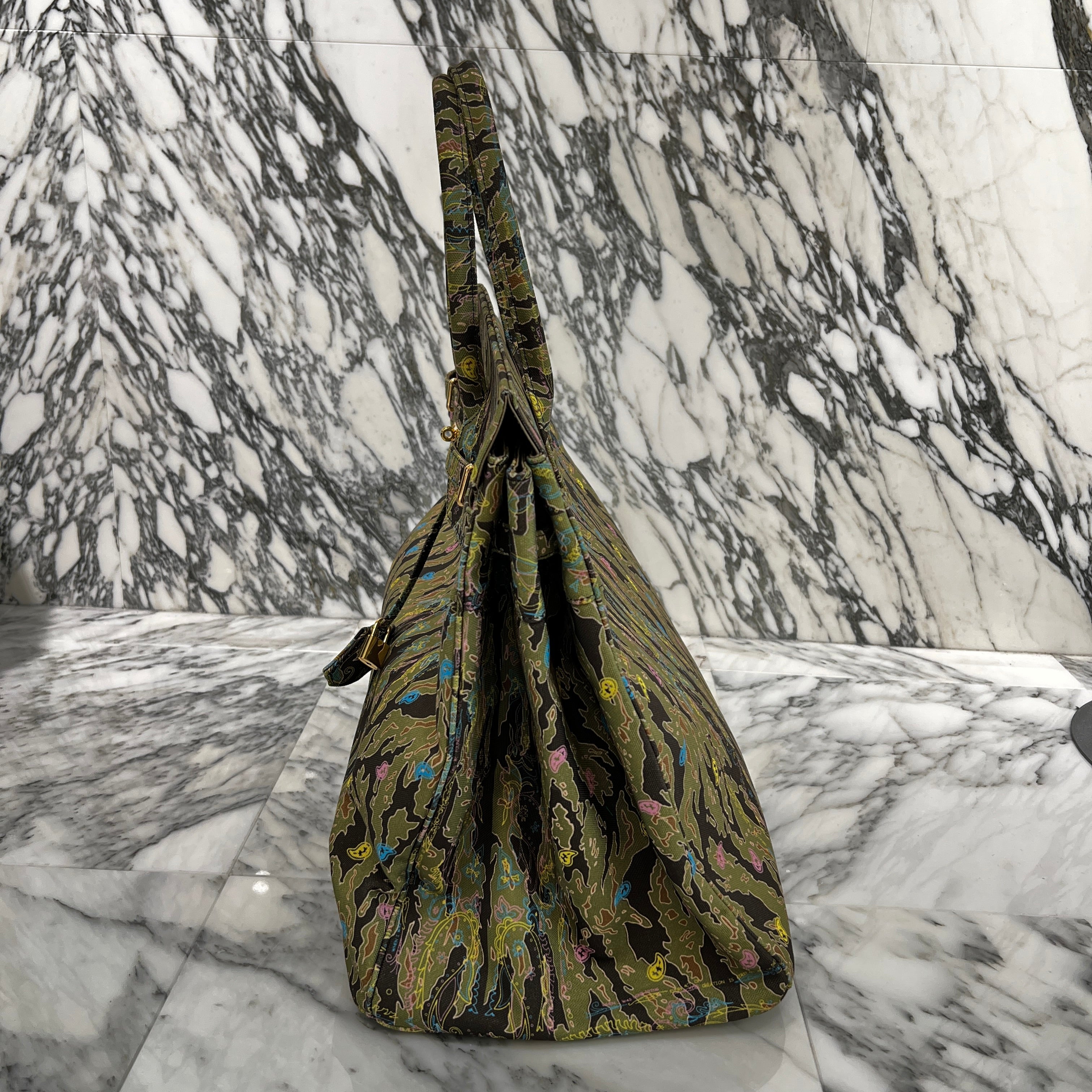 THE WORLD IS YOURS Paisley Camouflage All Over Pattern Handbag ザ ワールド イズ ユアーズ ペイズリー カモフラージュ総柄 ハンドバッグ