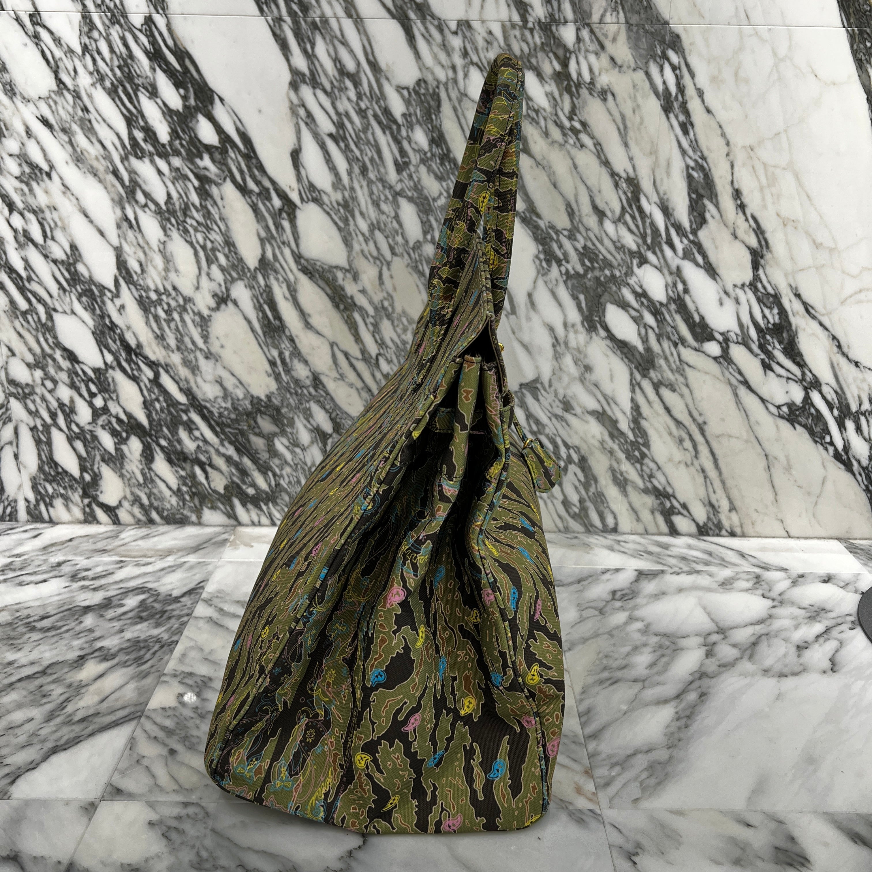 THE WORLD IS YOURS Paisley Camouflage All Over Pattern Handbag ザ ワールド イズ ユアーズ ペイズリー カモフラージュ総柄 ハンドバッグ