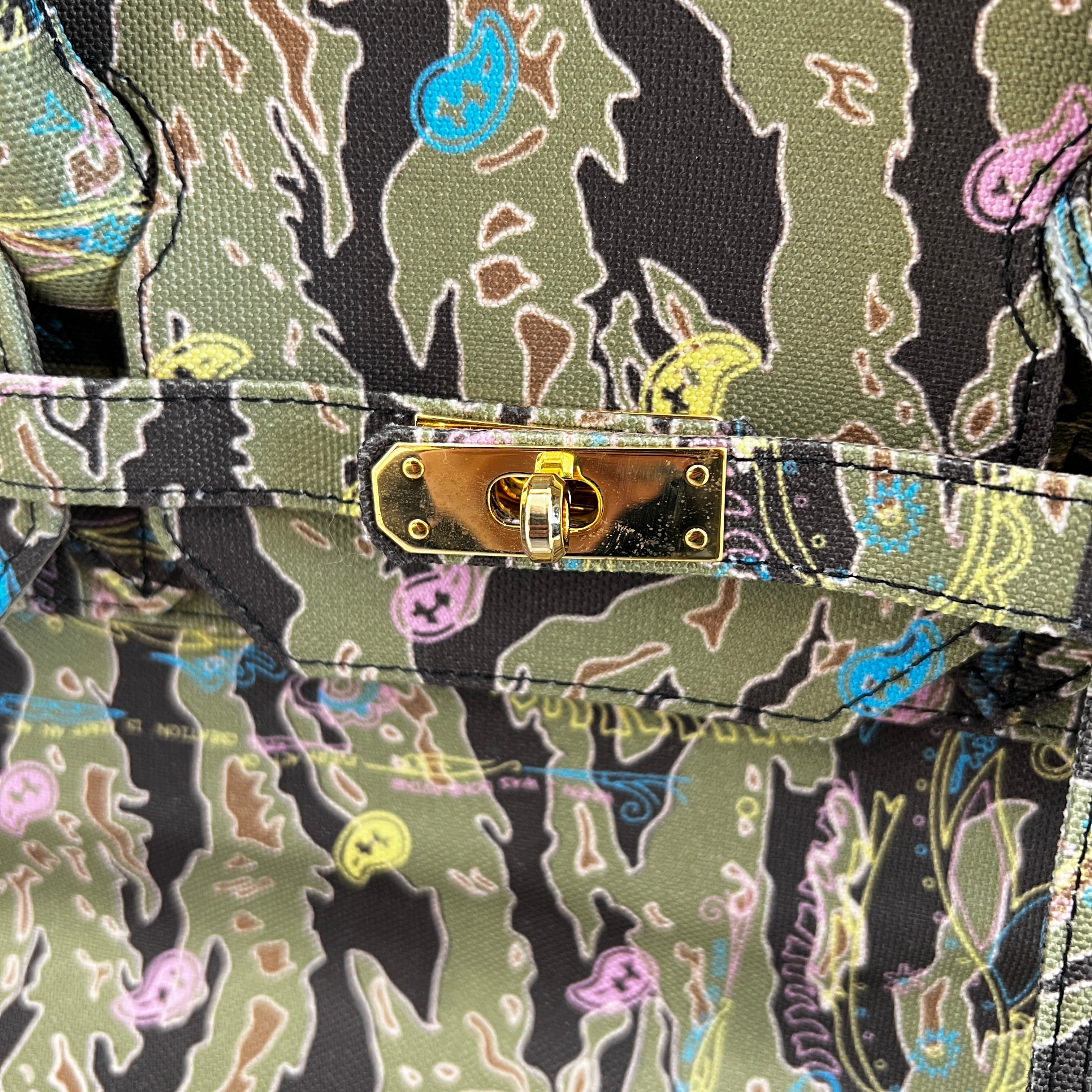 THE WORLD IS YOURS Paisley Camouflage All Over Pattern Handbag ザ ワールド イズ ユアーズ ペイズリー カモフラージュ総柄 ハンドバッグ