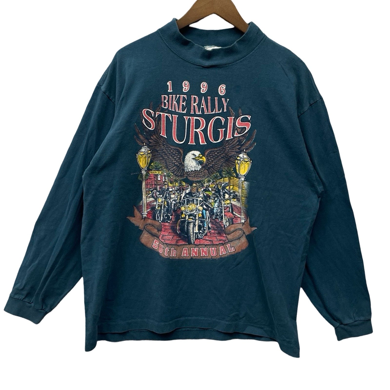 Vintage 90's Harley-Davidson "BIKE RALLY" STURGIS 1996 Turtle Neck L/S Tee Size L
