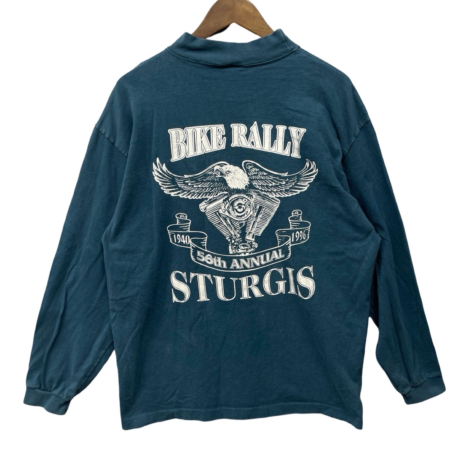 Vintage 90's Harley-Davidson "BIKE RALLY" STURGIS 1996 Turtle Neck L/S Tee Size L