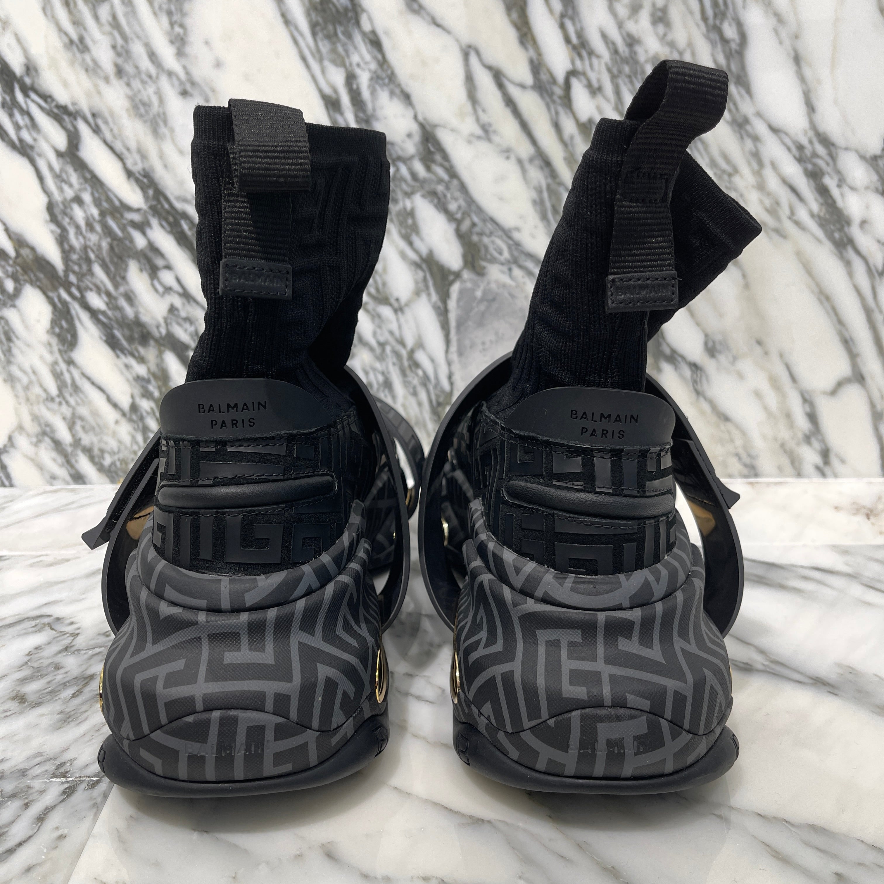BALMAIN B Bold High Top Runner Sneakers 