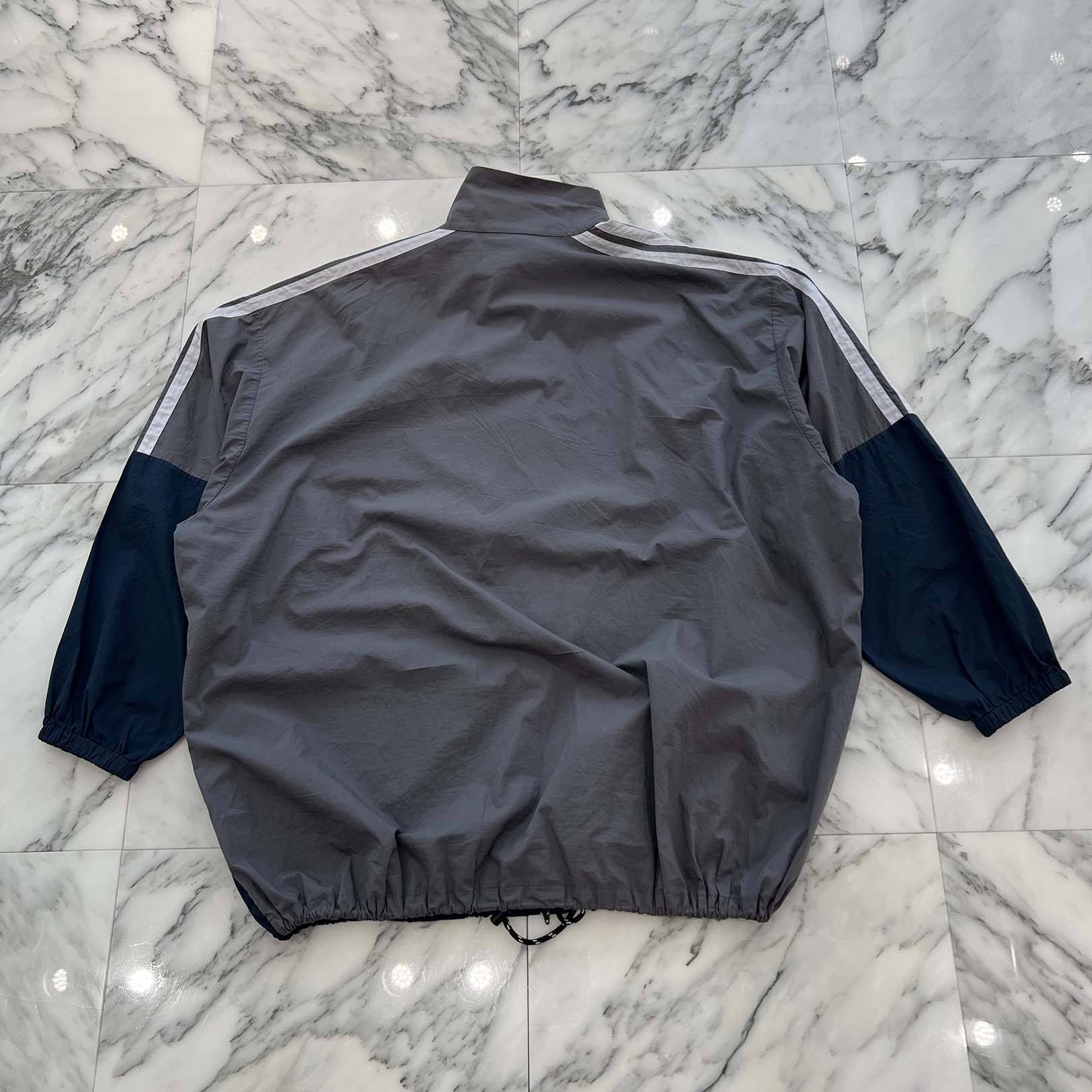 BALENCIAGA 2018SS Logo Print Poplin Shirt Blouson 508301 TWB13 Size 39 バレンシアガ ロゴプリントポプリンシャツブルゾン サイズ39