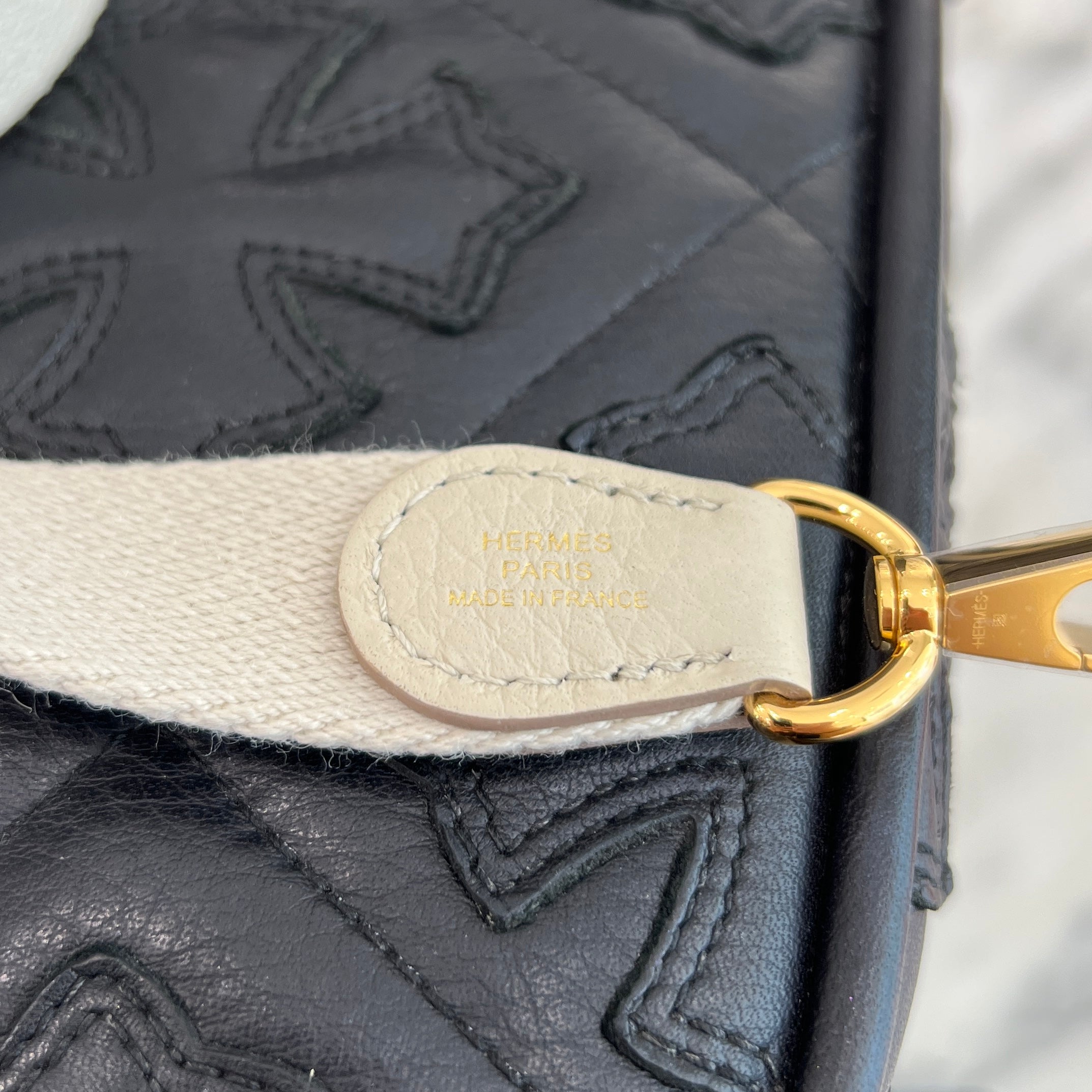 HERMES Evelyn TPM "Beton" W刻印 エルメス エブリン TPM "ベトン" レザーショルダーバッグ W刻印