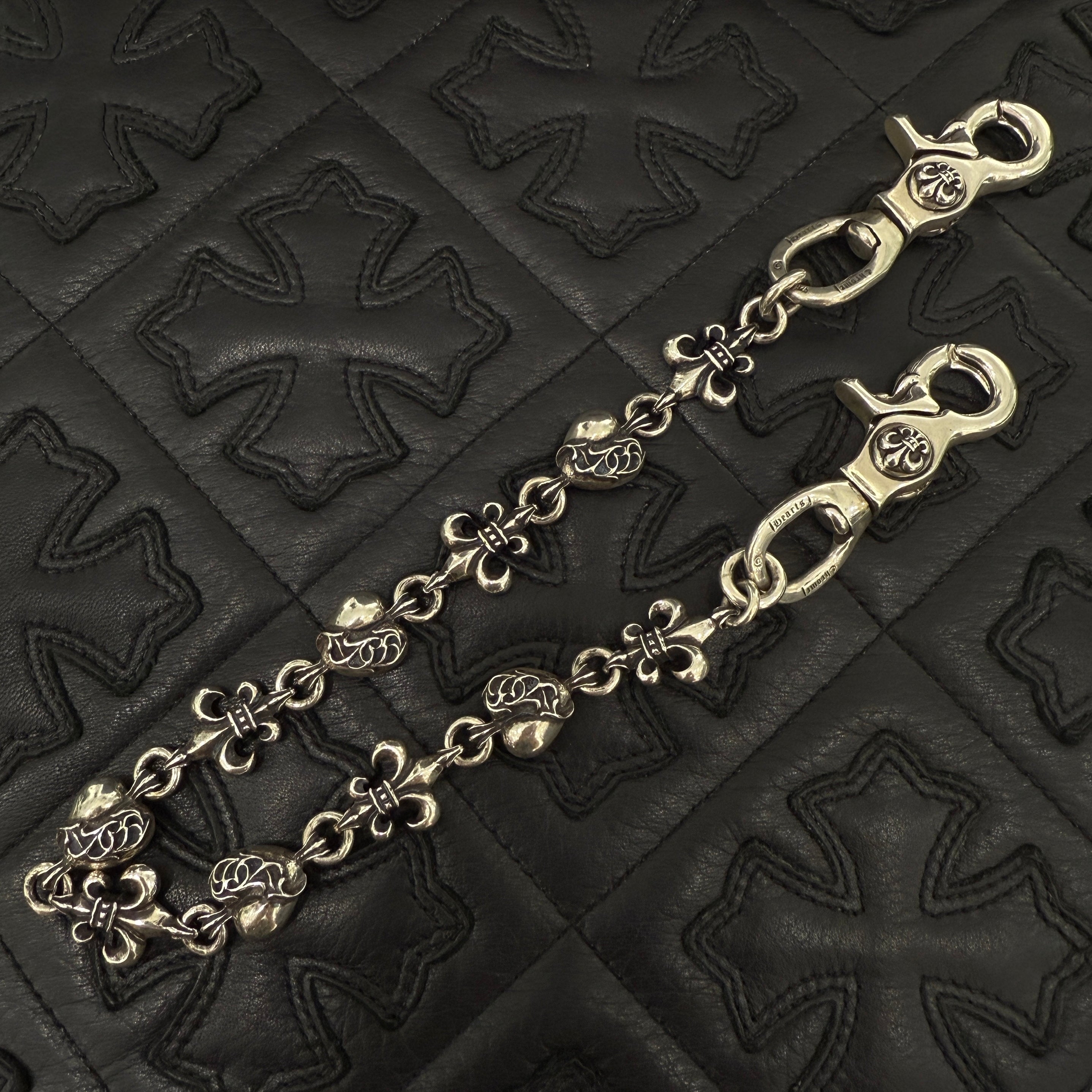 CHROME HEARTS 2CLIP BS Flare VINY Heart Wallet Chain クロムハーツ