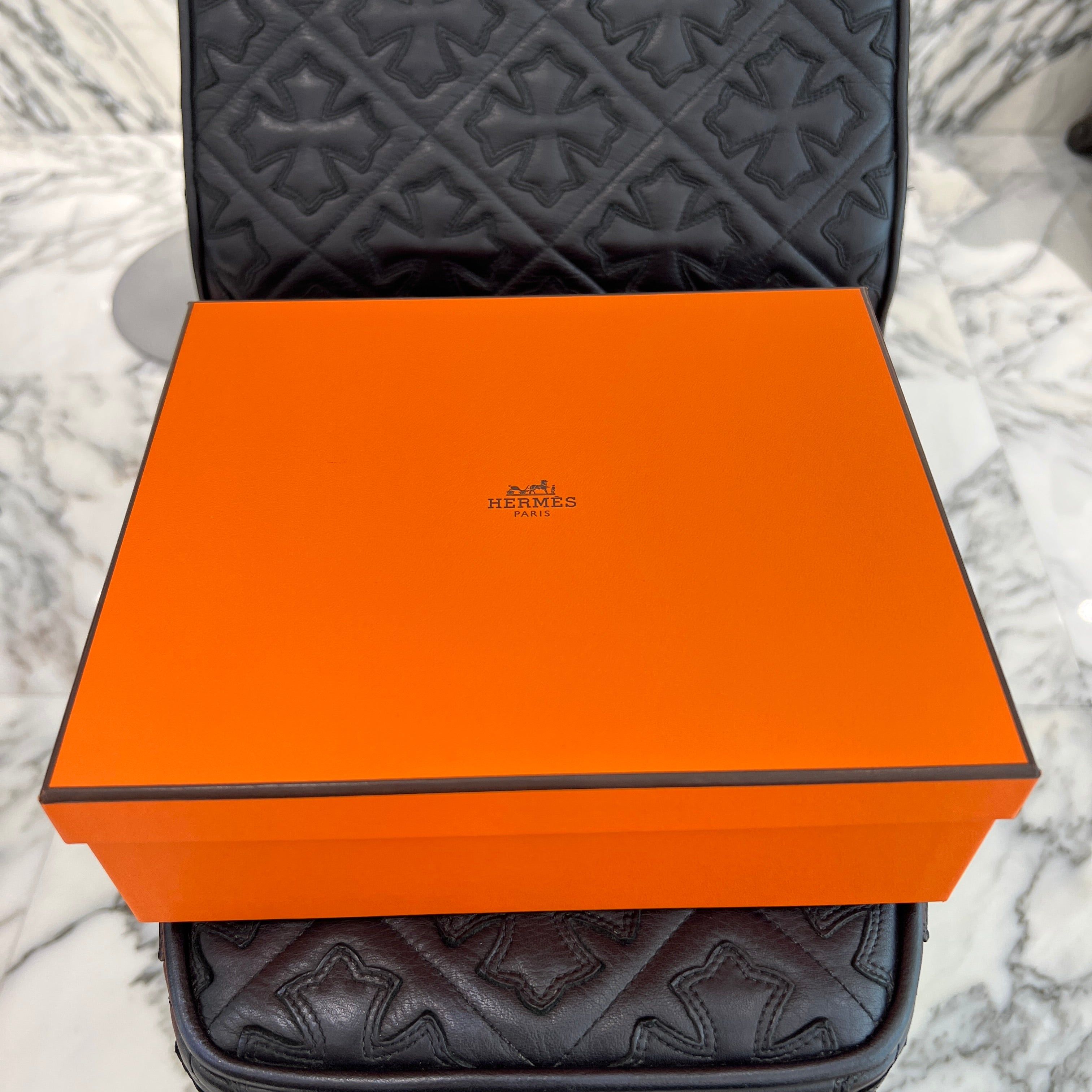 HERMES Evelyn TPM "Beton" W刻印 エルメス エブリン TPM "ベトン" レザーショルダーバッグ W刻印