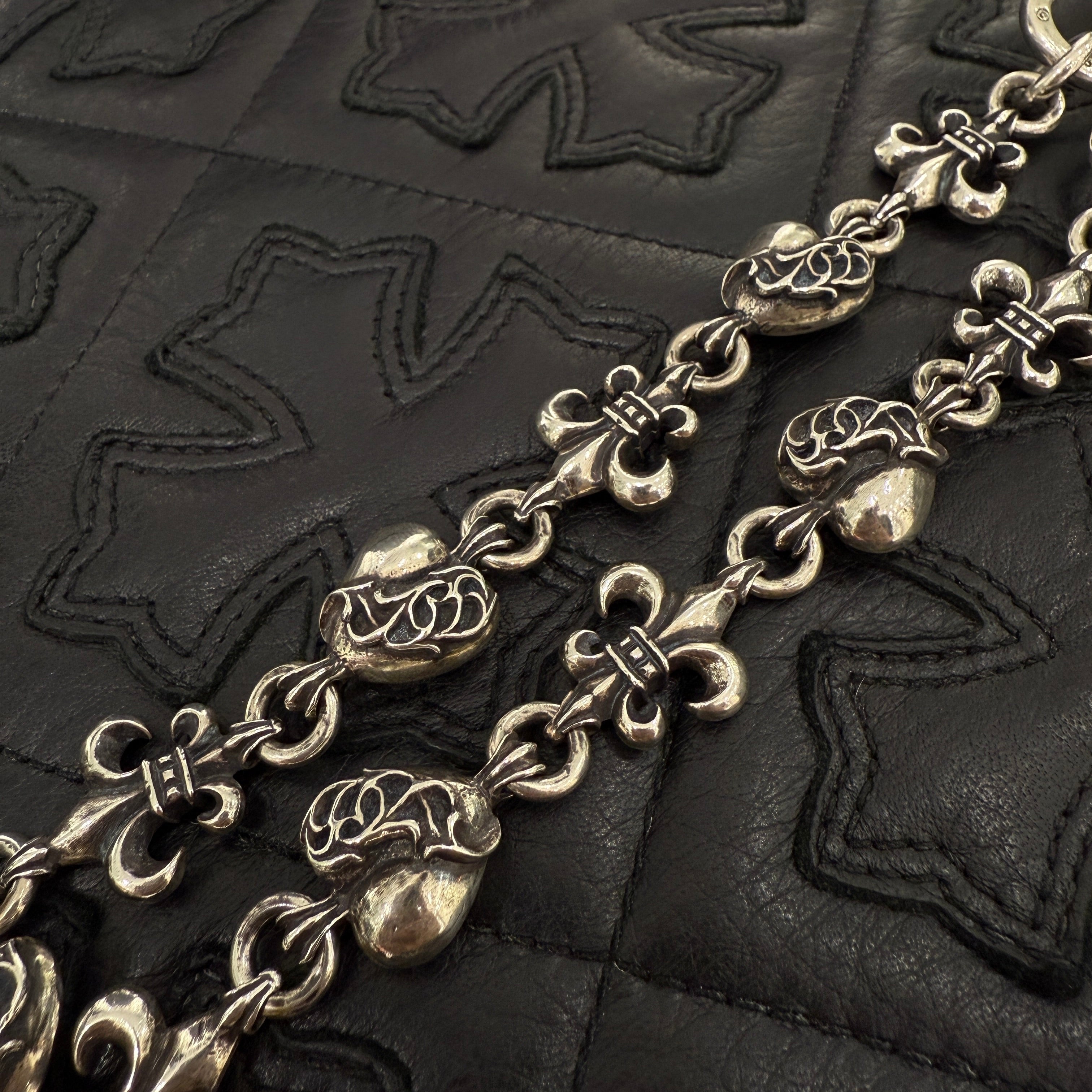 CHROME HEARTS 2CLIP BS Flare VINY Heart Wallet Chain クロムハーツ 2クリップ BSフレア ヴィニーハート ウォレットチェーン