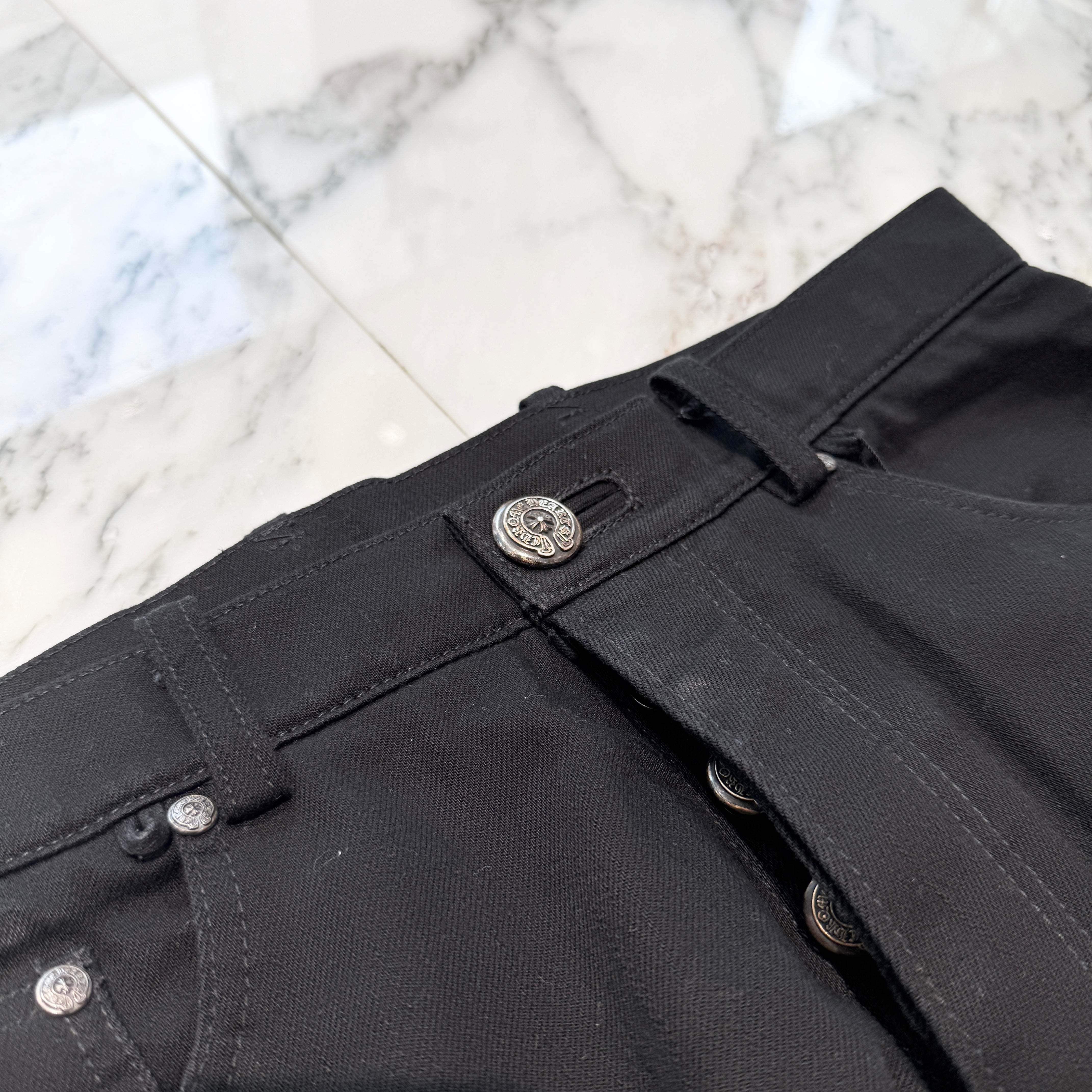 CHROME HEARTS Flare Knee Denim Pants Size 32 クロムハーツ フレア