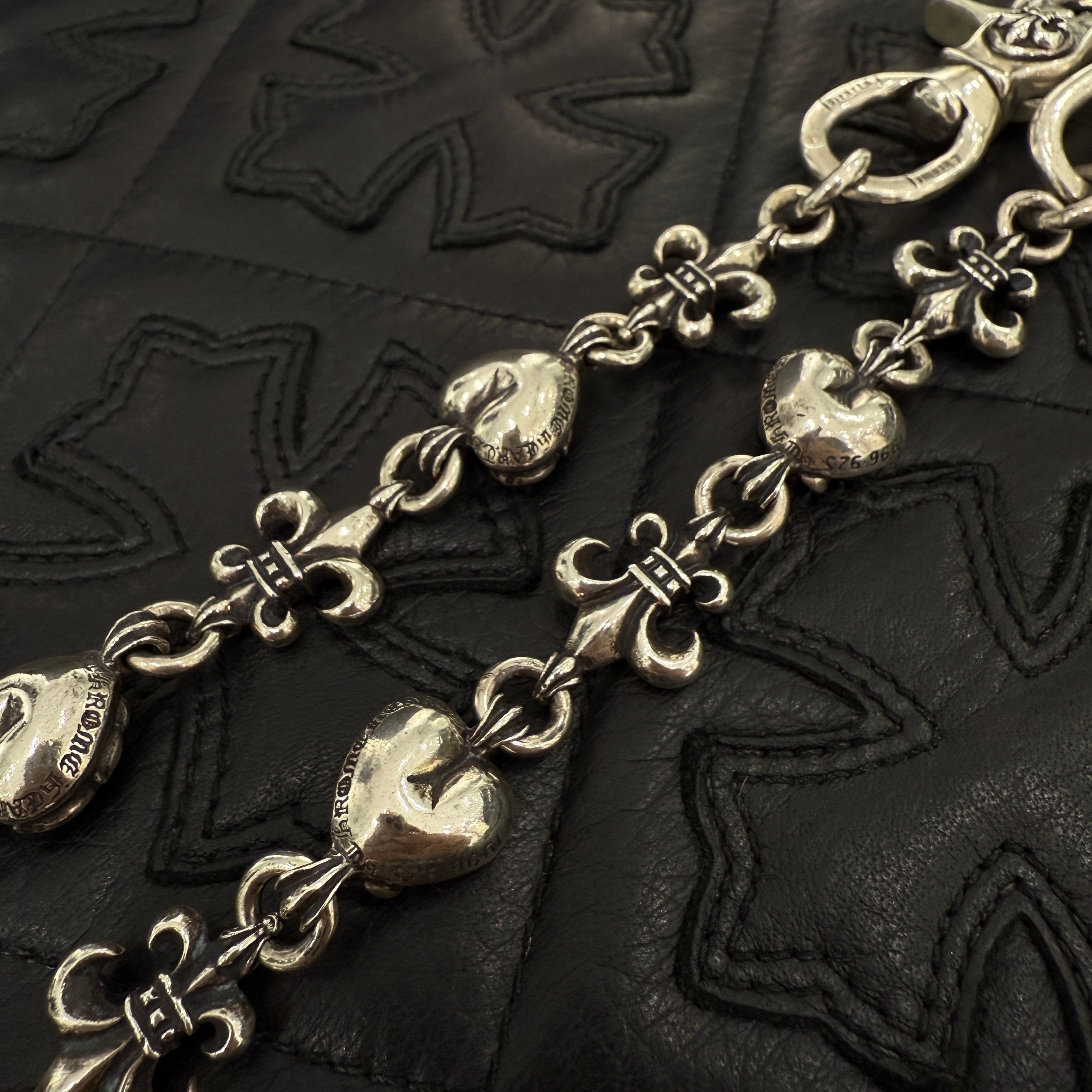 CHROME HEARTS 2CLIP BS Flare VINY Heart Wallet Chain クロムハーツ 2クリップ BSフレア ヴィニーハート ウォレットチェーン