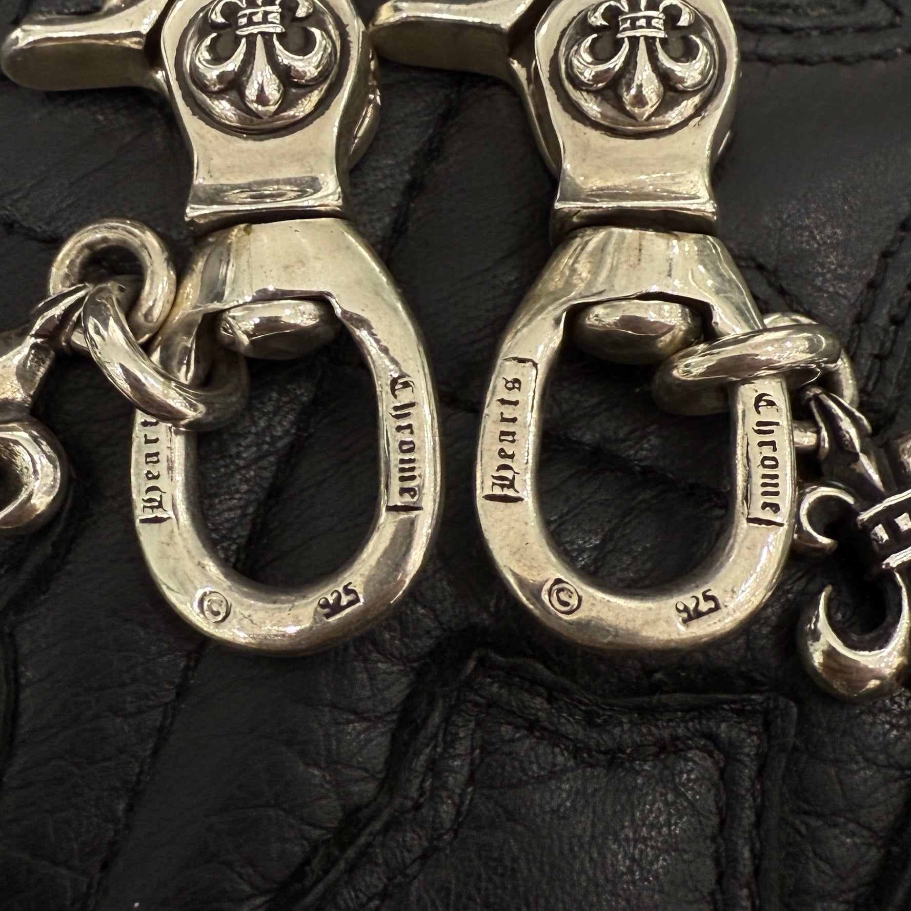 CHROME HEARTS 2CLIP BS Flare VINY Heart Wallet Chain クロムハーツ