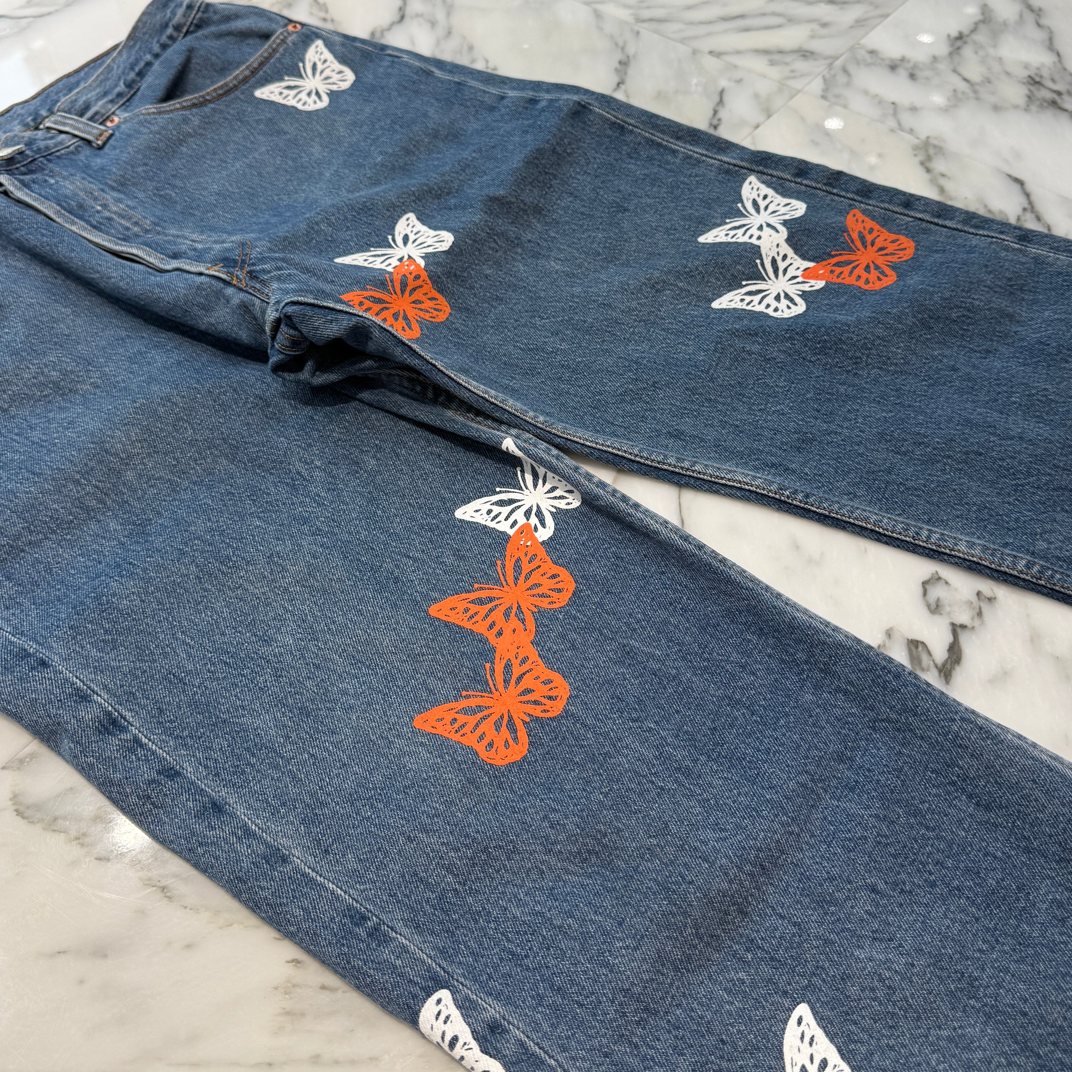 ABOUT DREAMS デニムパンツ ABOUT DREAMS Butterfly Jeans Size W38×L30 アバウトドリームズ