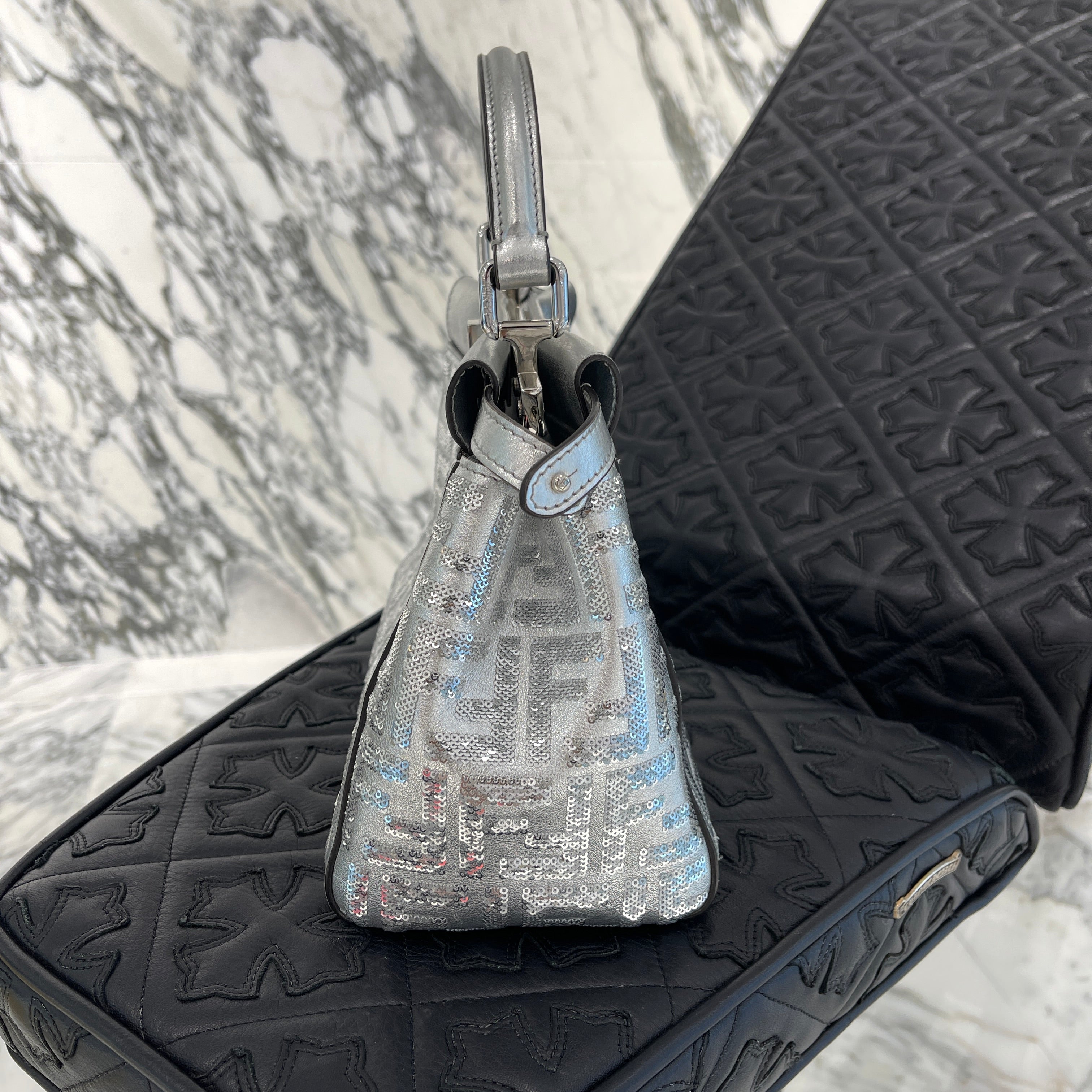 FENDI × Nicki Minaj 2019AW Sequins Mini Peekaboo Bag 8BN244