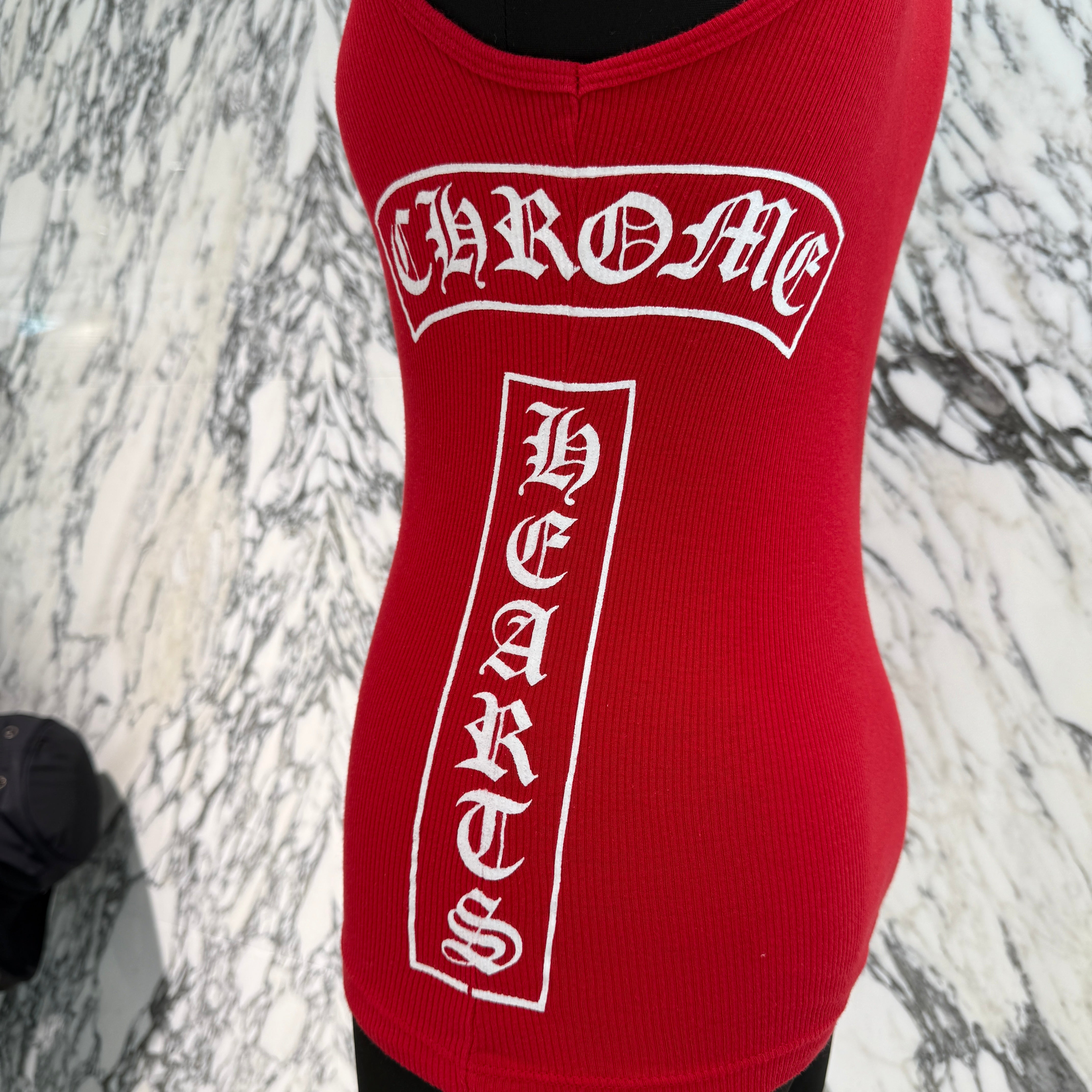 クロムハーツ　タンクトップ　Mサイズ　サイドロゴ ファックユー　ノースリーブ CHROME HEARTS CH Cross Side Vertical Logo Fuck You Tank Top