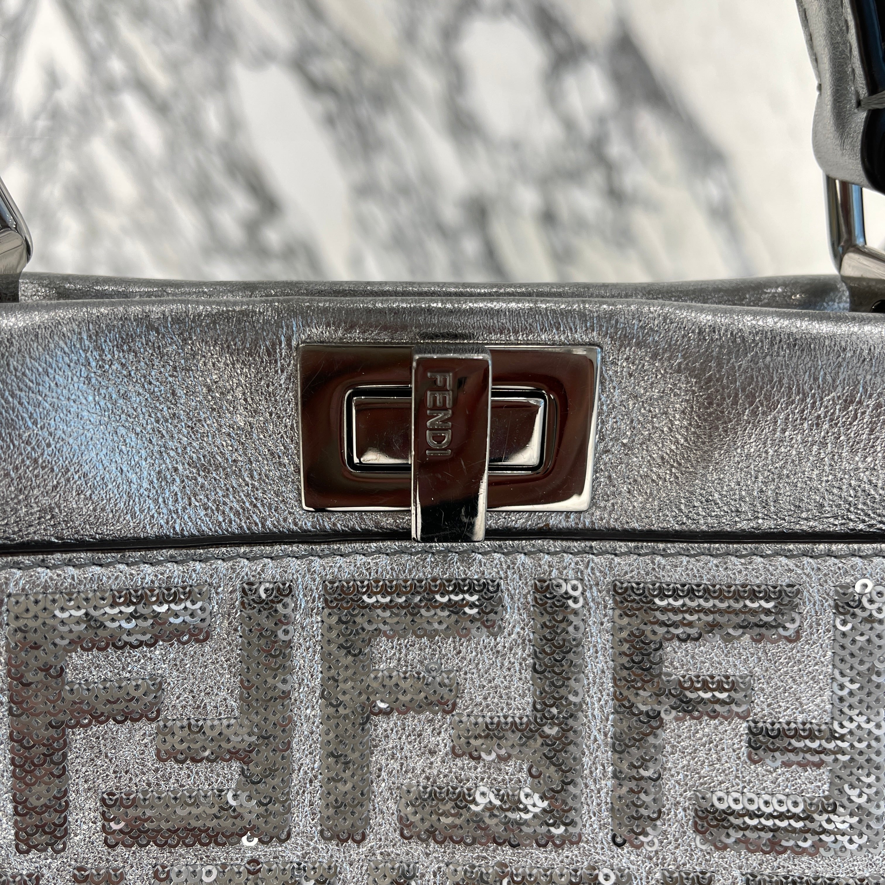 FENDI × Nicki Minaj 2019AW Sequins Mini Peekaboo Bag 8BN244